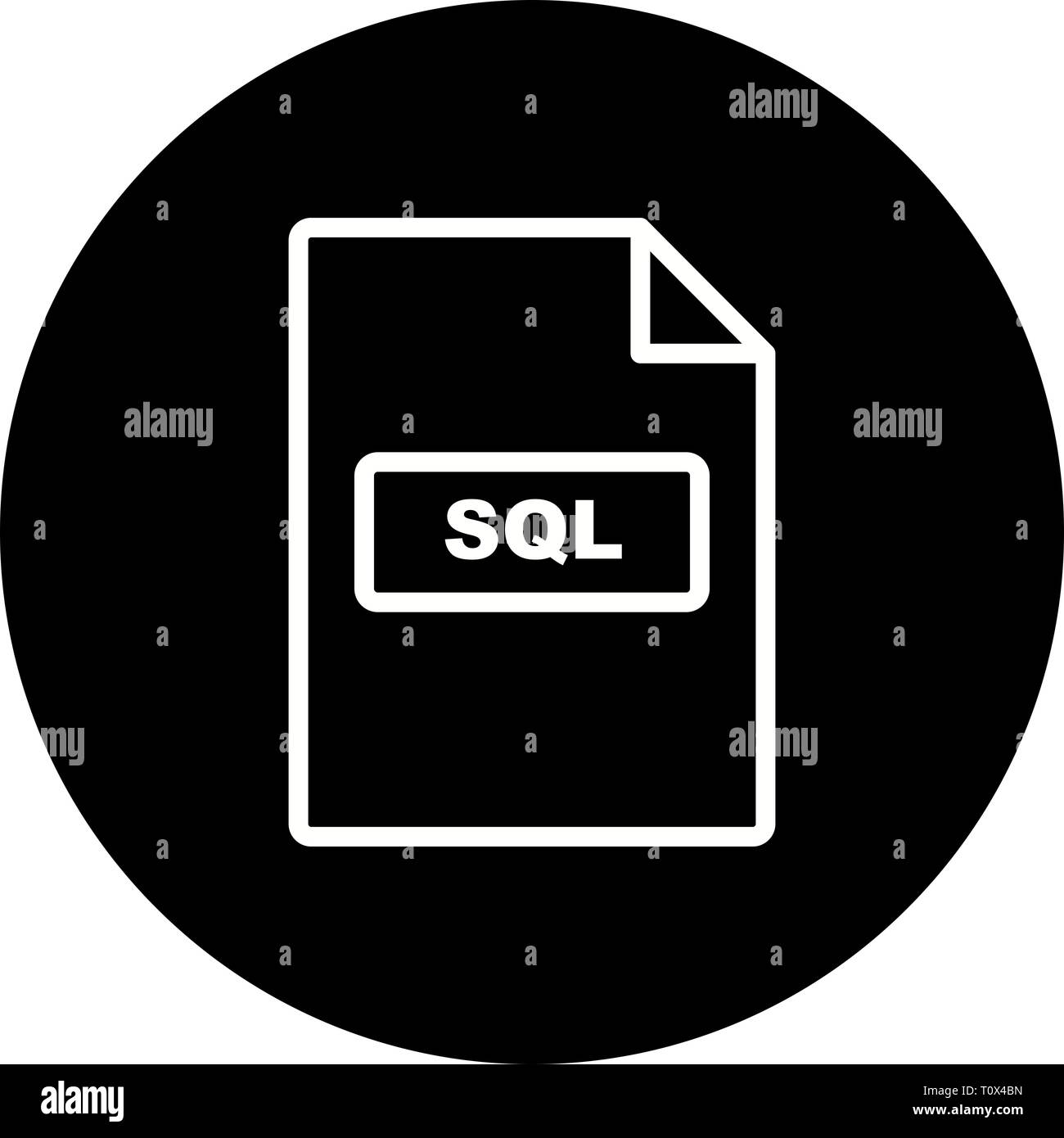 Illustration SQL Icon Stock Photo - Alamy