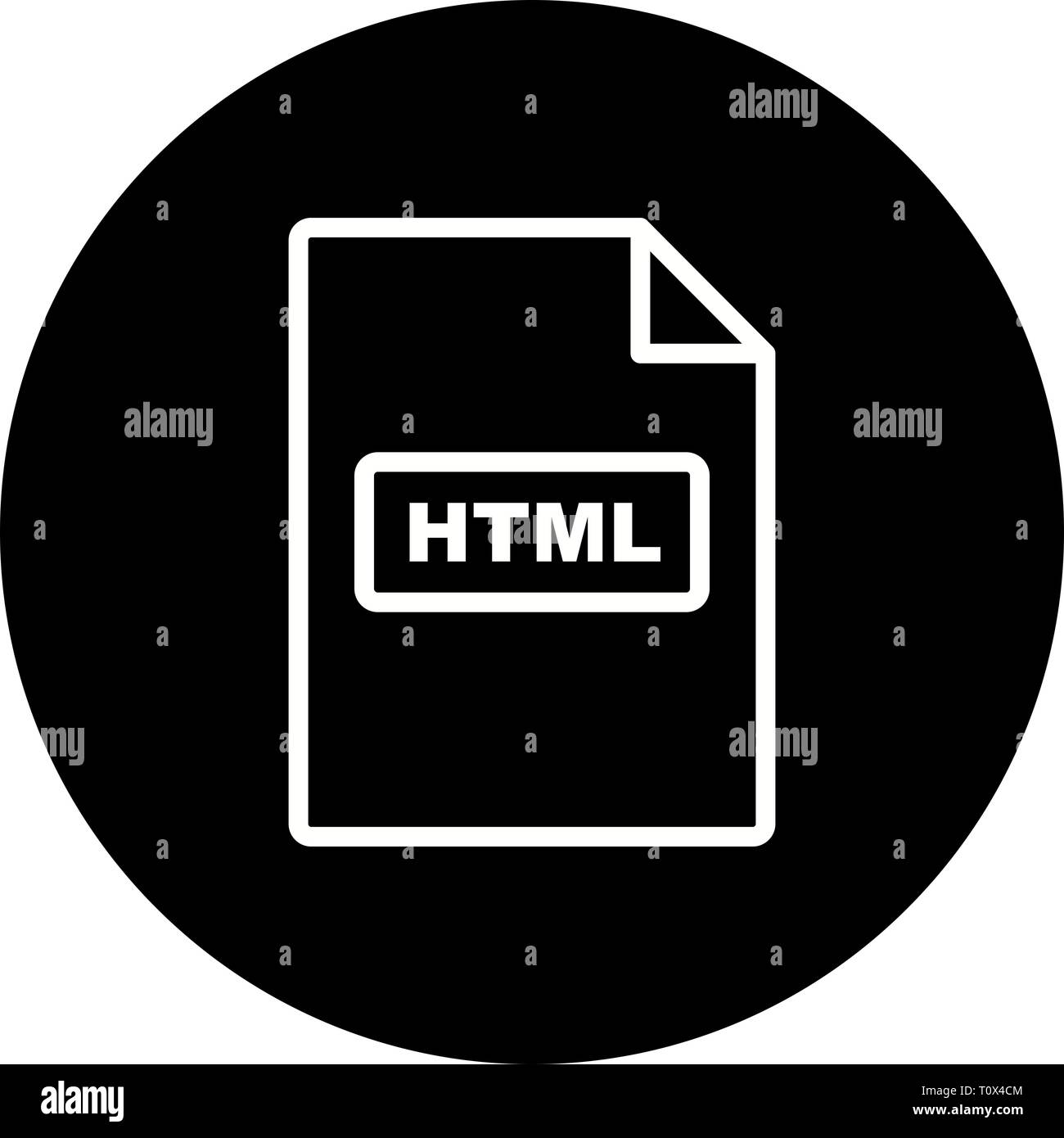 Illustration HTML Icon Stock Photo - Alamy