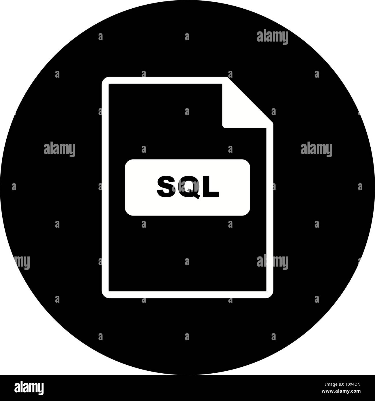 Illustration SQL Icon Stock Photo - Alamy