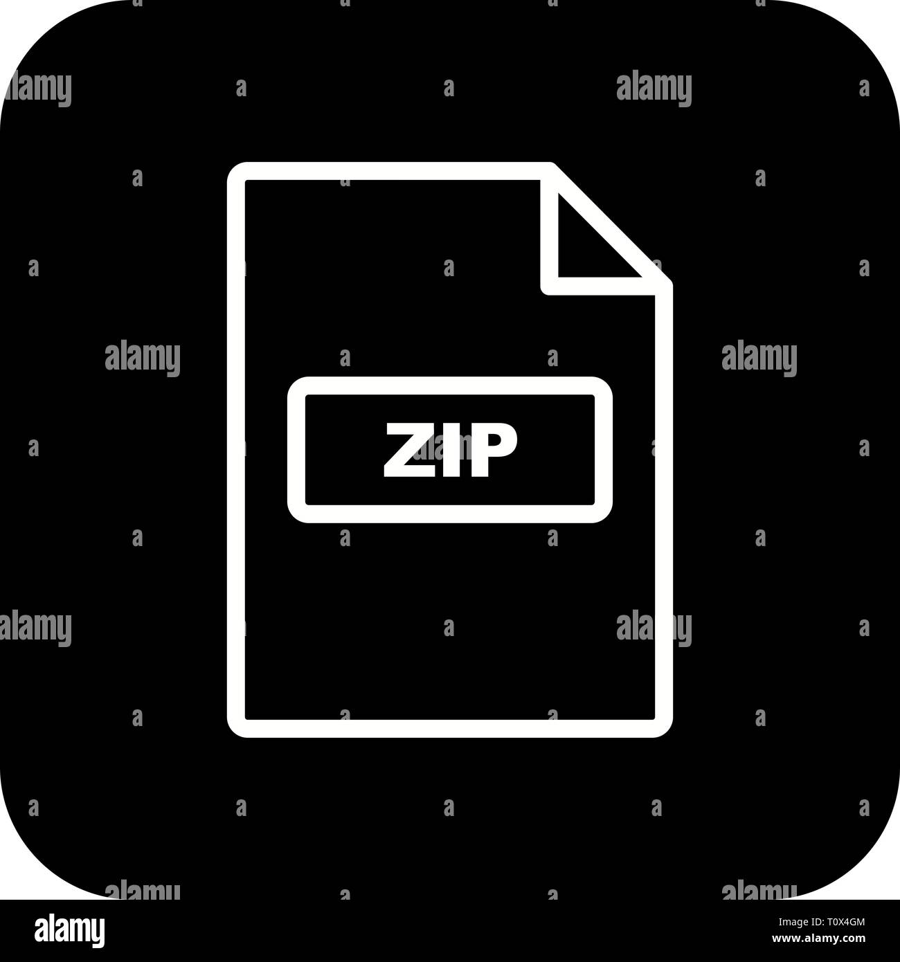 Illustration ZIP Icon Stock Photo - Alamy