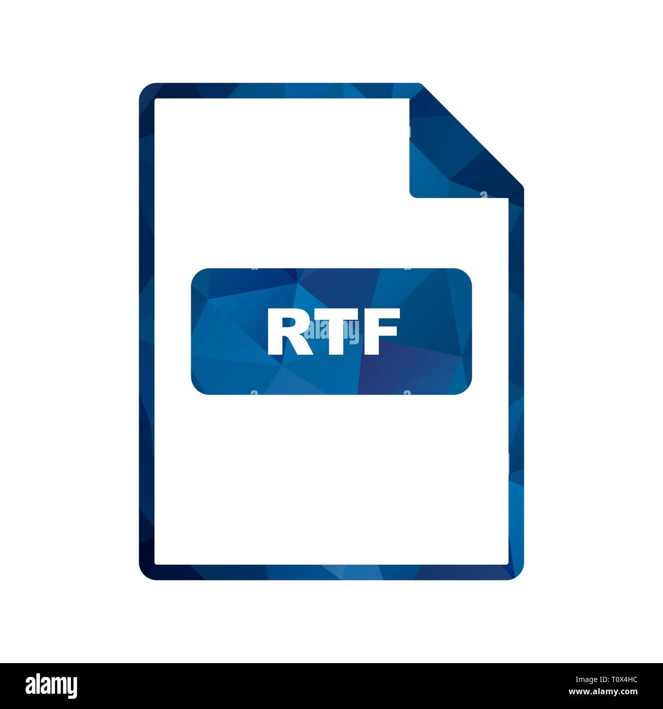 Illustration RTF Icon Stock Photo - Alamy