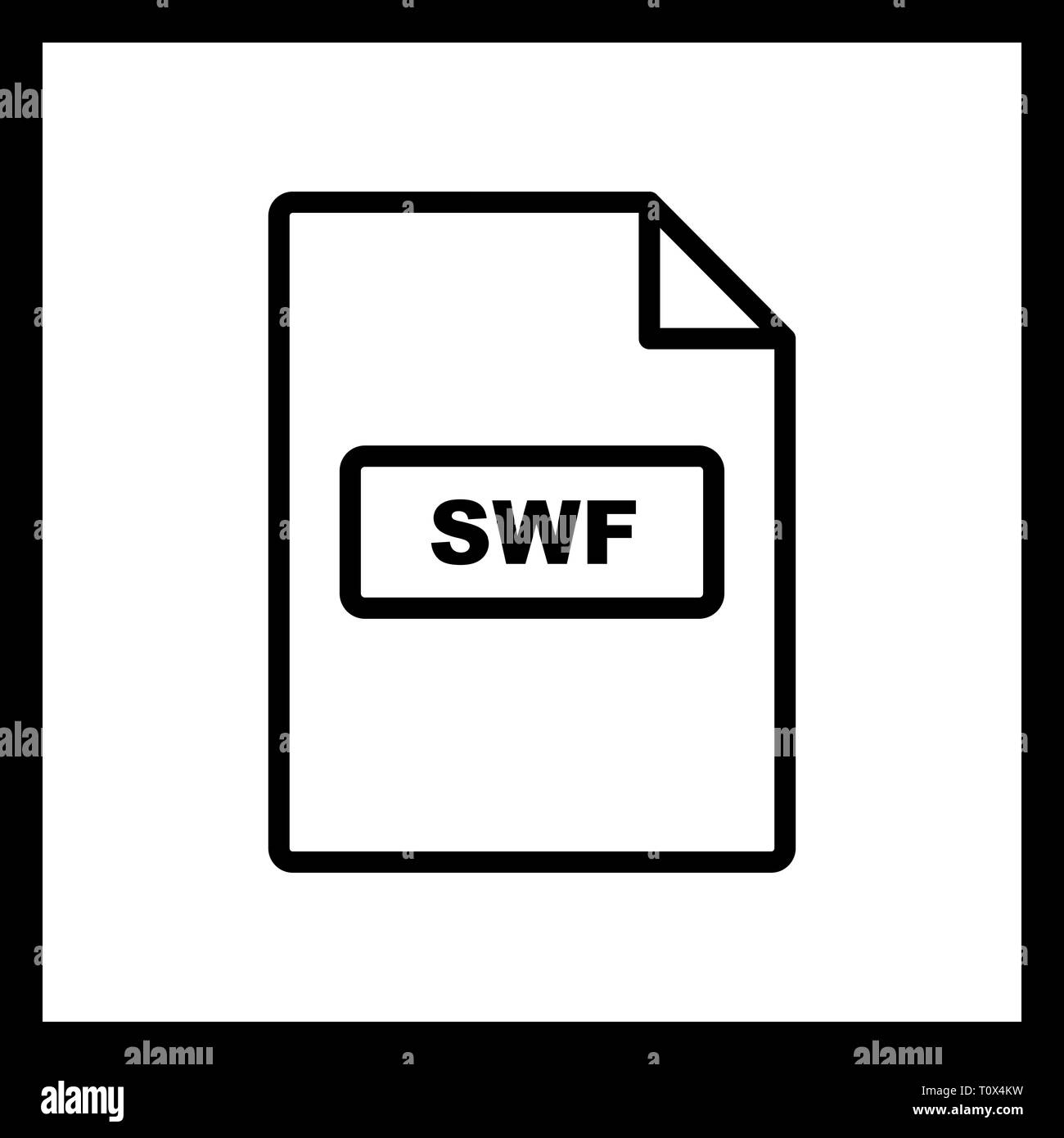 Illustration SWF Icon Stock Photo - Alamy