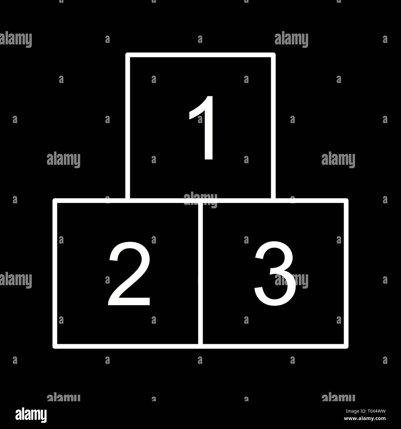 123 cubes Black and White Stock Photos & Images Alamy