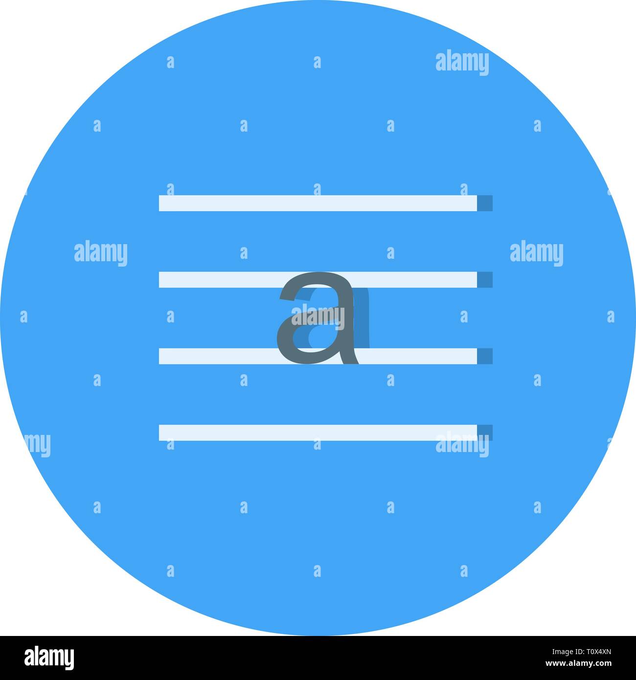 Illustration Lowercase Icon Stock Photo - Alamy