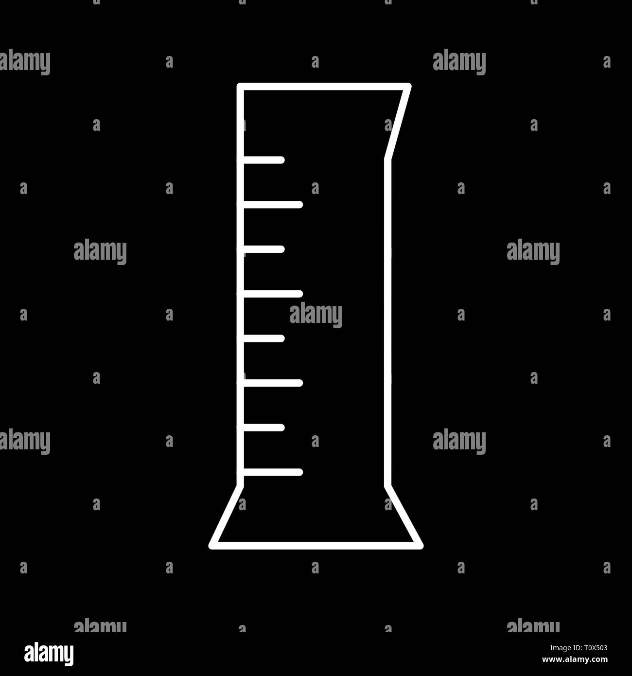 Illustration Cylinder Flask Icon Stock Photo - Alamy