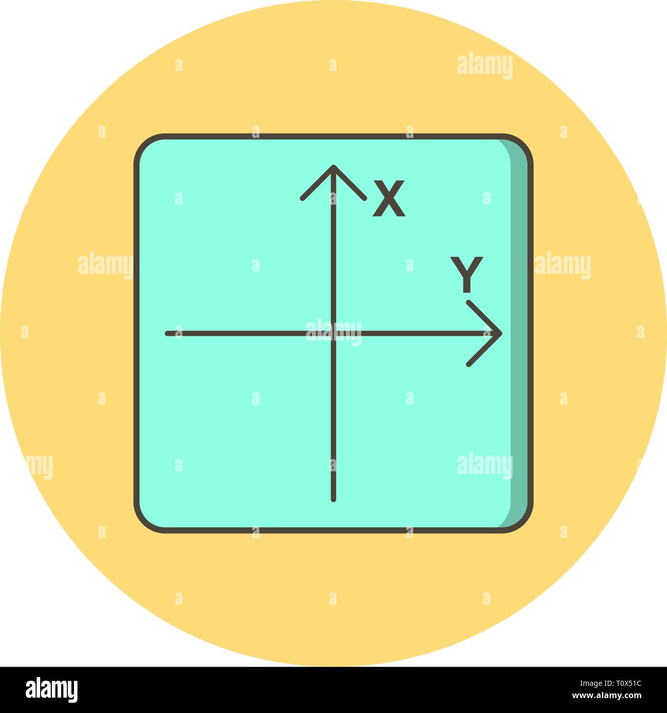 Illustration Axis Icon Stock Photo - Alamy