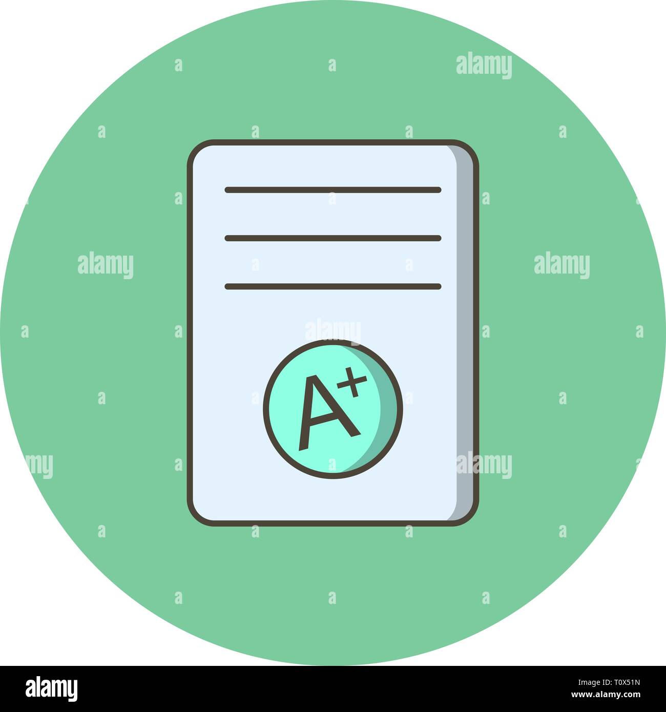 Illustration A+ Grade Icon Stock Photo - Alamy