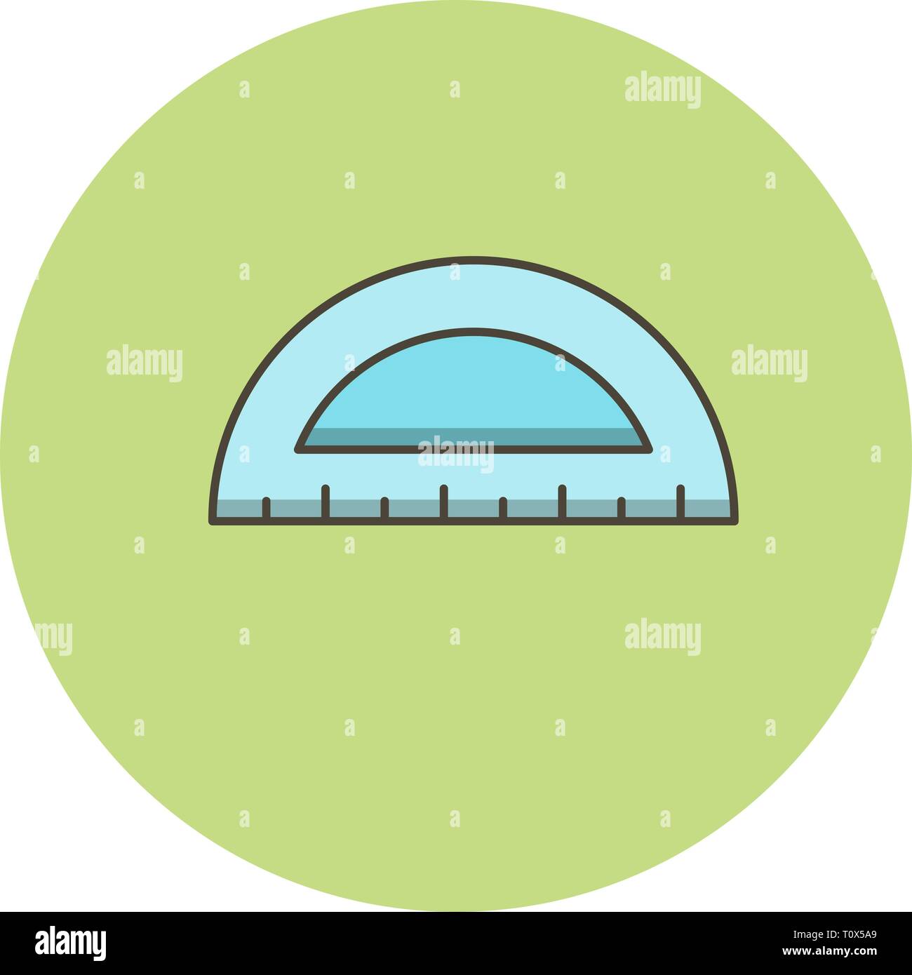 Illustration Protractor Icon Stock Photo - Alamy