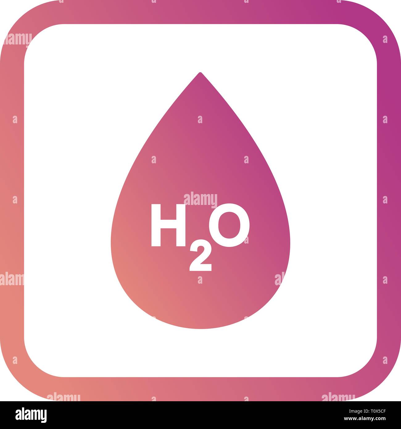 Illustration H2O Icon Stock Photo