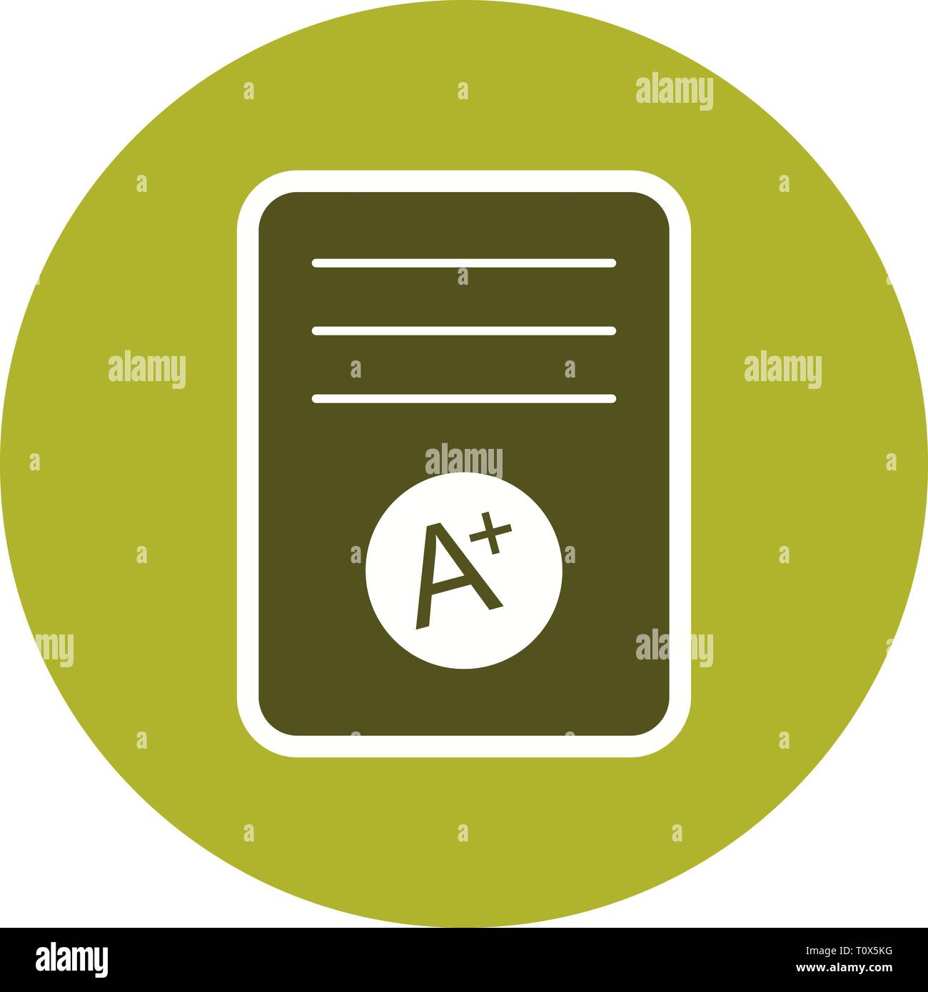Illustration A+ Grade Icon Stock Photo - Alamy