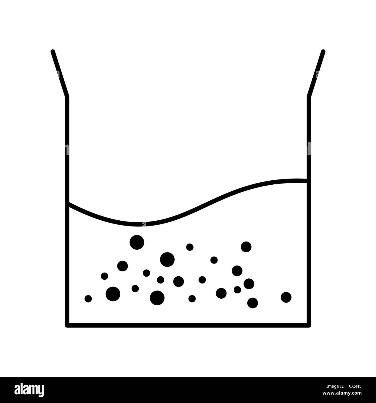 Illustration Beaker Half Fill Icon Stock Photo - Alamy