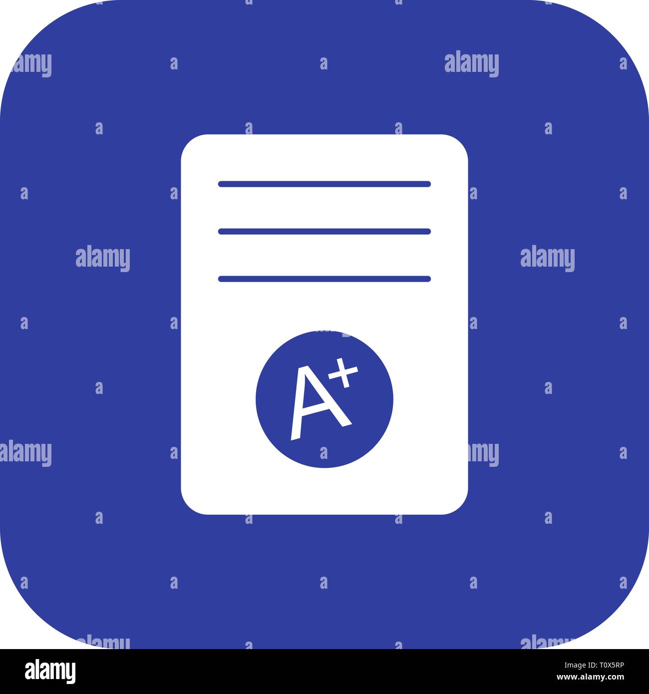 Illustration A+ Grade Icon Stock Photo - Alamy