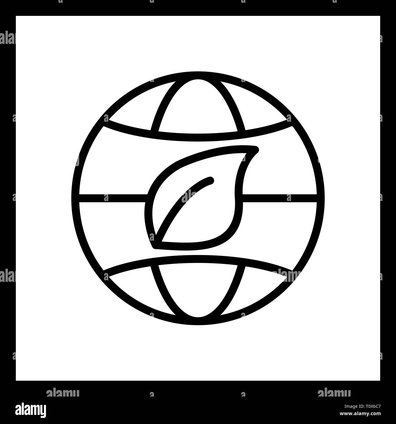 Illustration Eco World Icon Stock Photo Alamy