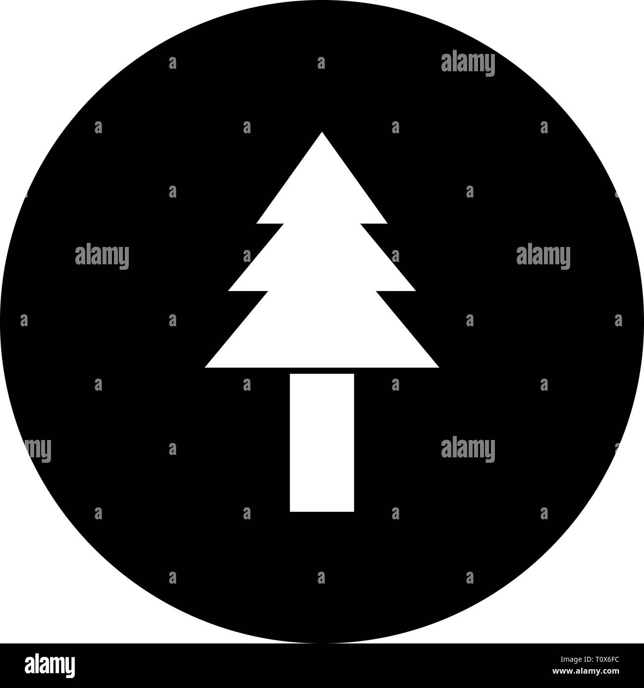 Illustration Pine Tree Icon Stock Photo - Alamy