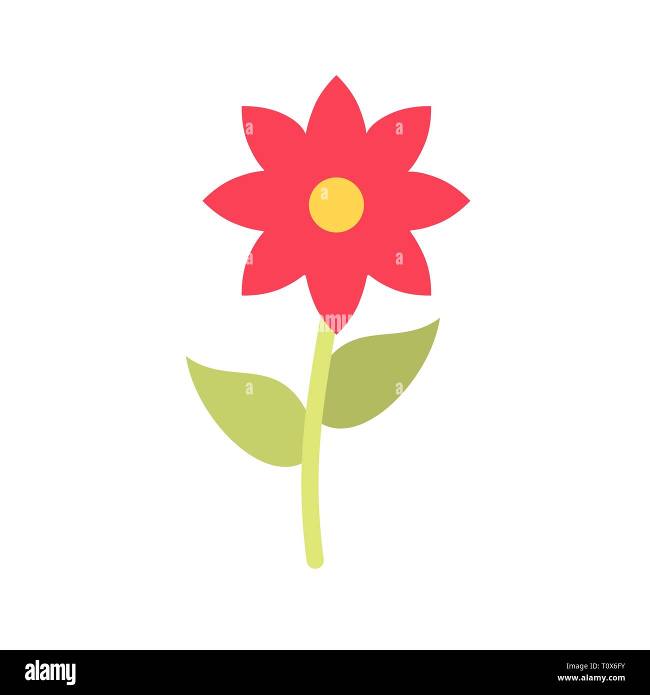 Illustration Flower Icon Stock Photo - Alamy