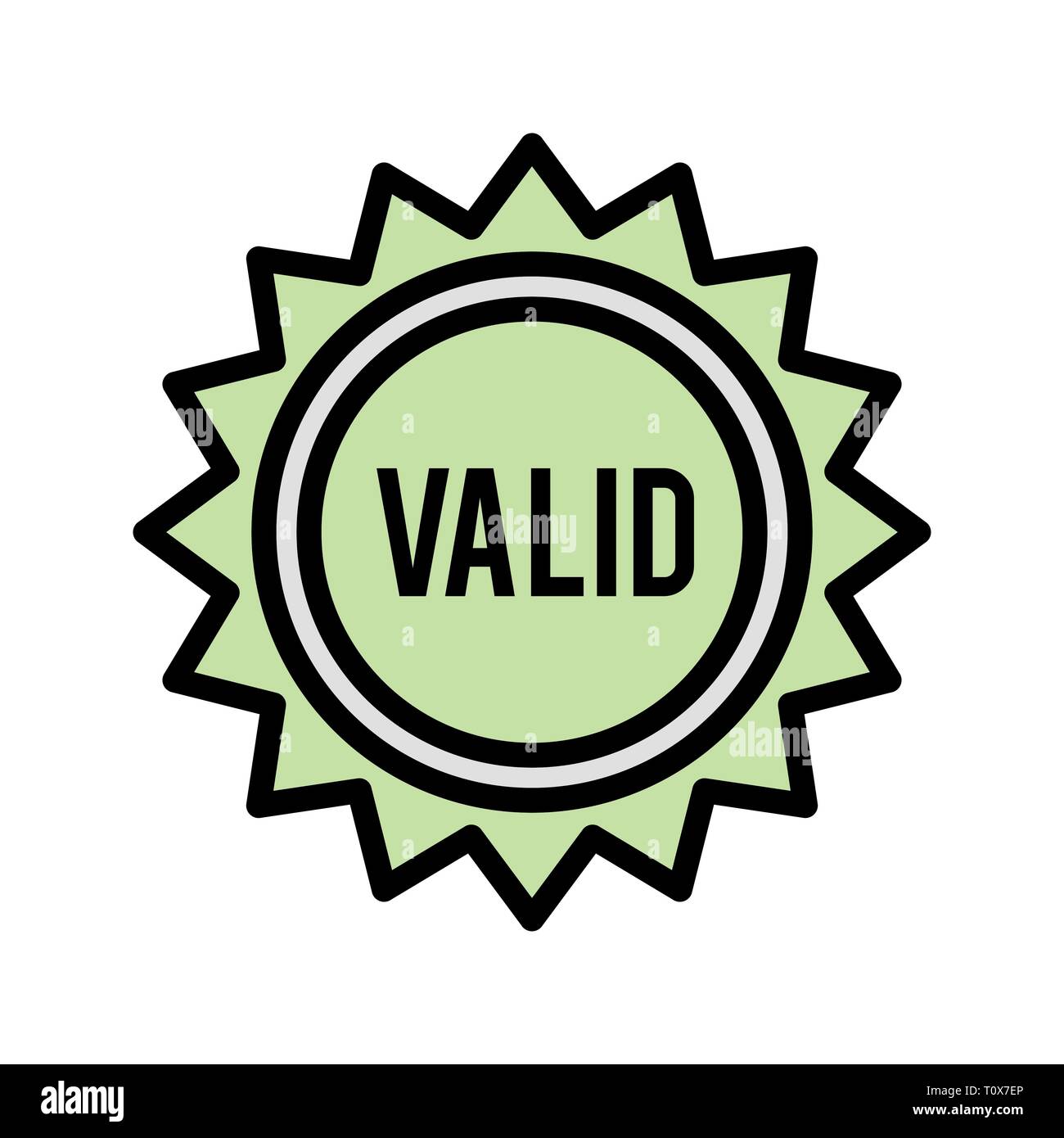 Illustration Valid Stamp Icon Stock Photo - Alamy