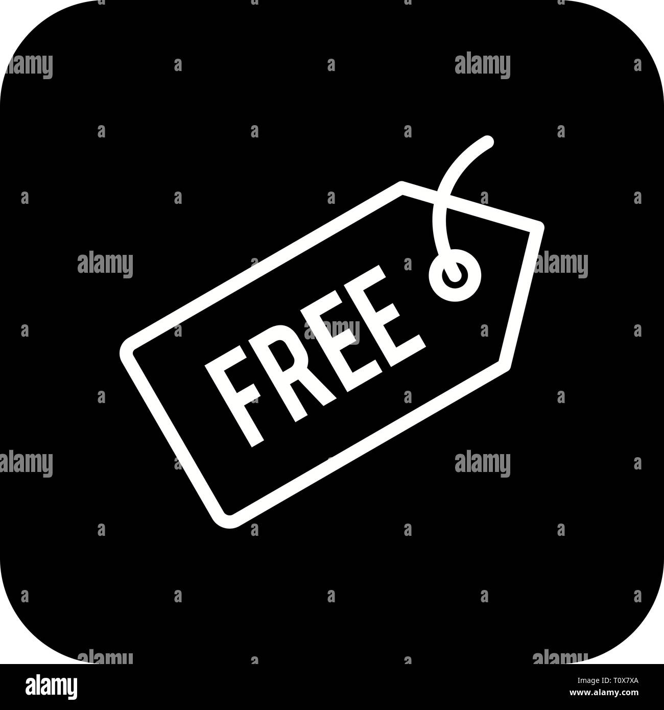Illustration Free Tag Icon Stock Photo - Alamy