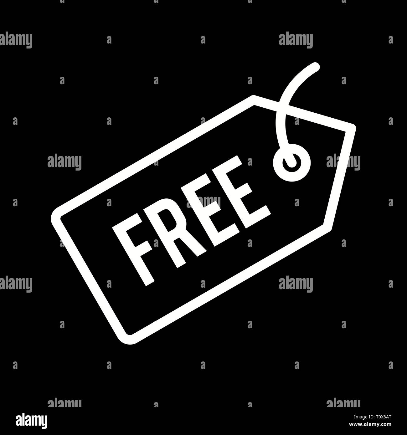 Illustration Free Tag Icon Stock Photo - Alamy