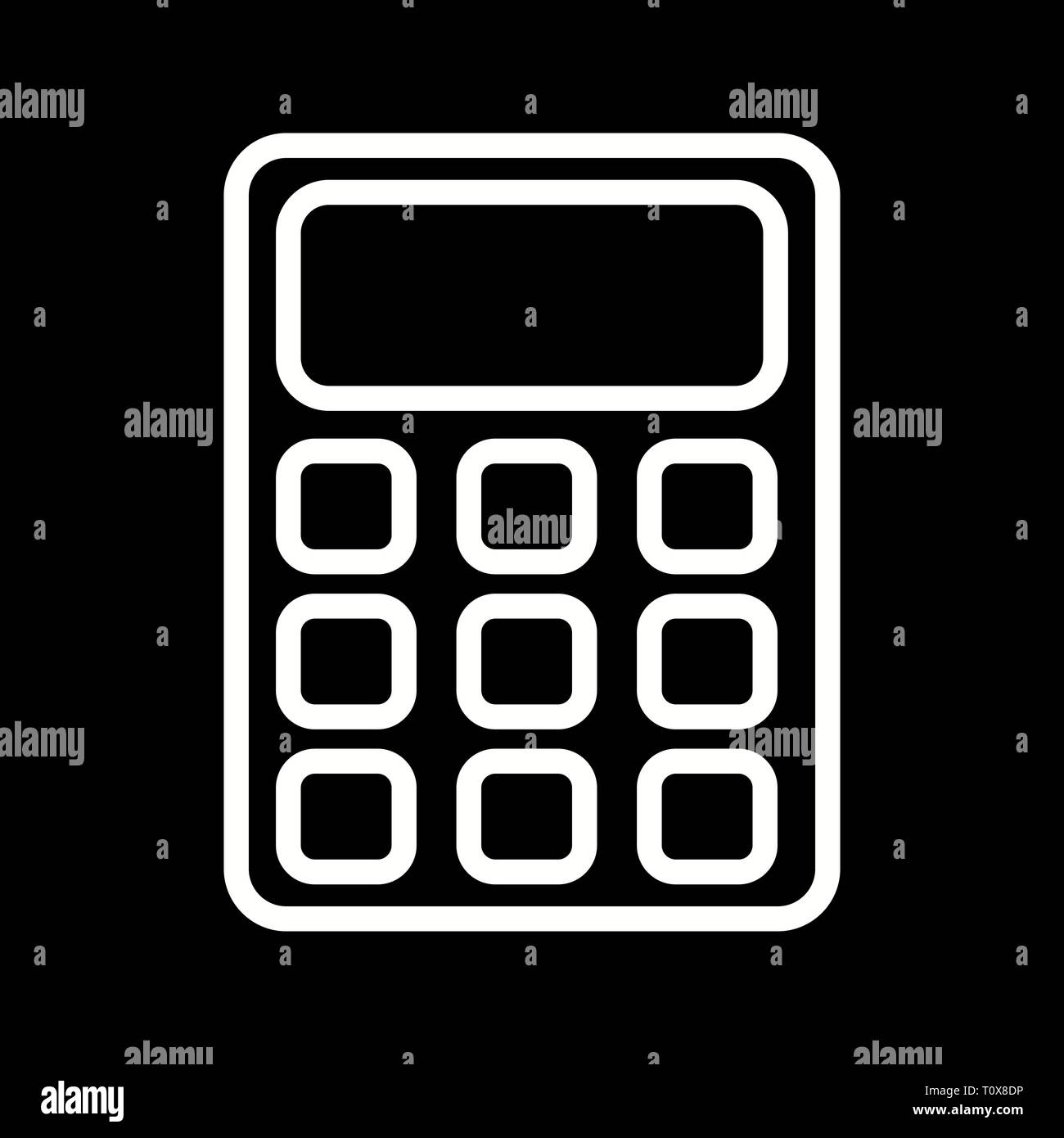 Illustration Calculator Icon Stock Photo - Alamy