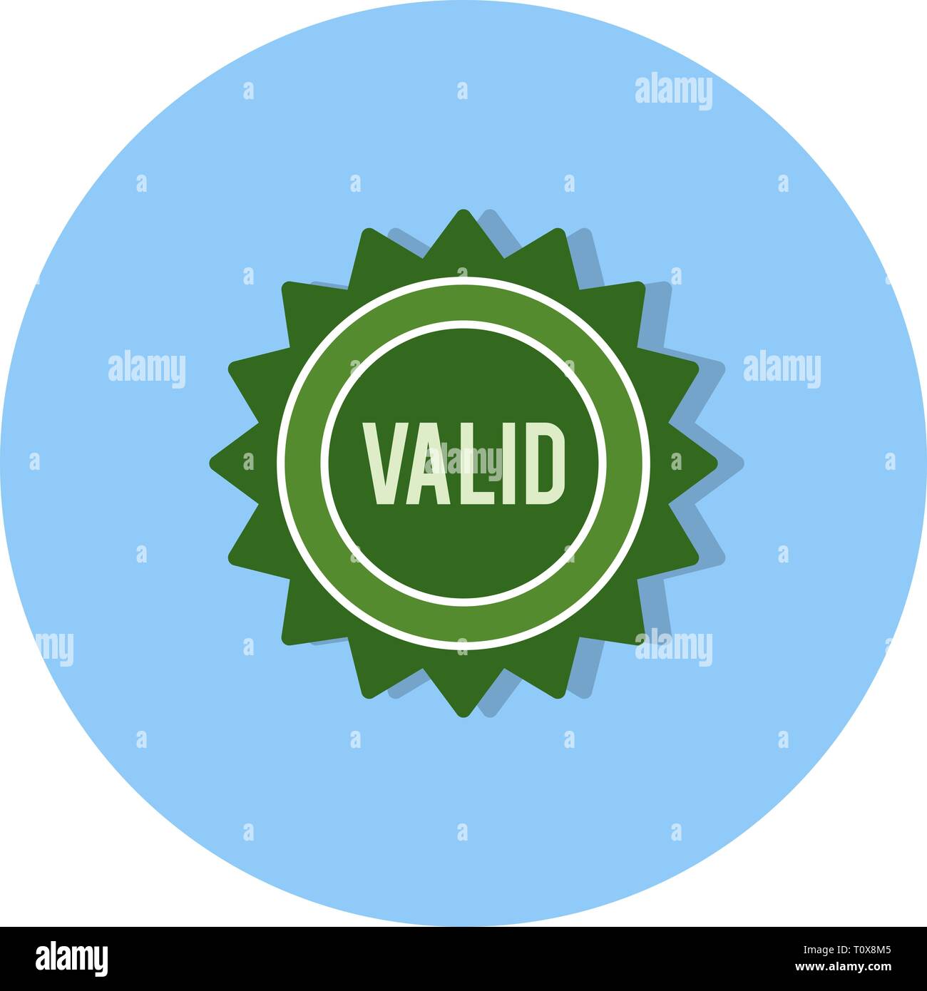 Illustration Valid Stamp Icon Stock Photo - Alamy