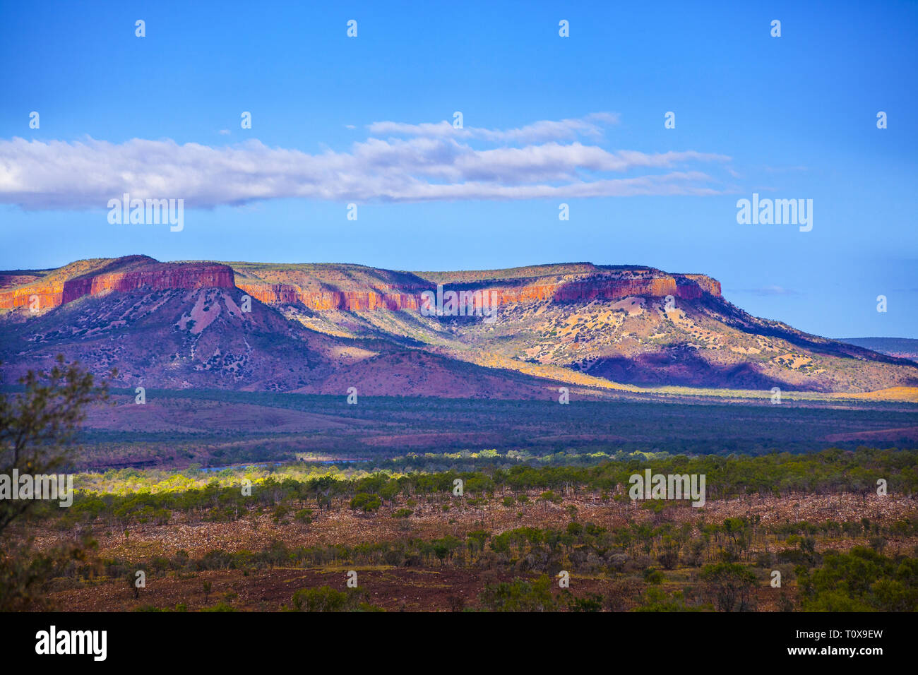 Kimberley, Australia: A view of the Cockburn range from the Gibb river road, Western Australia. Stock Photo