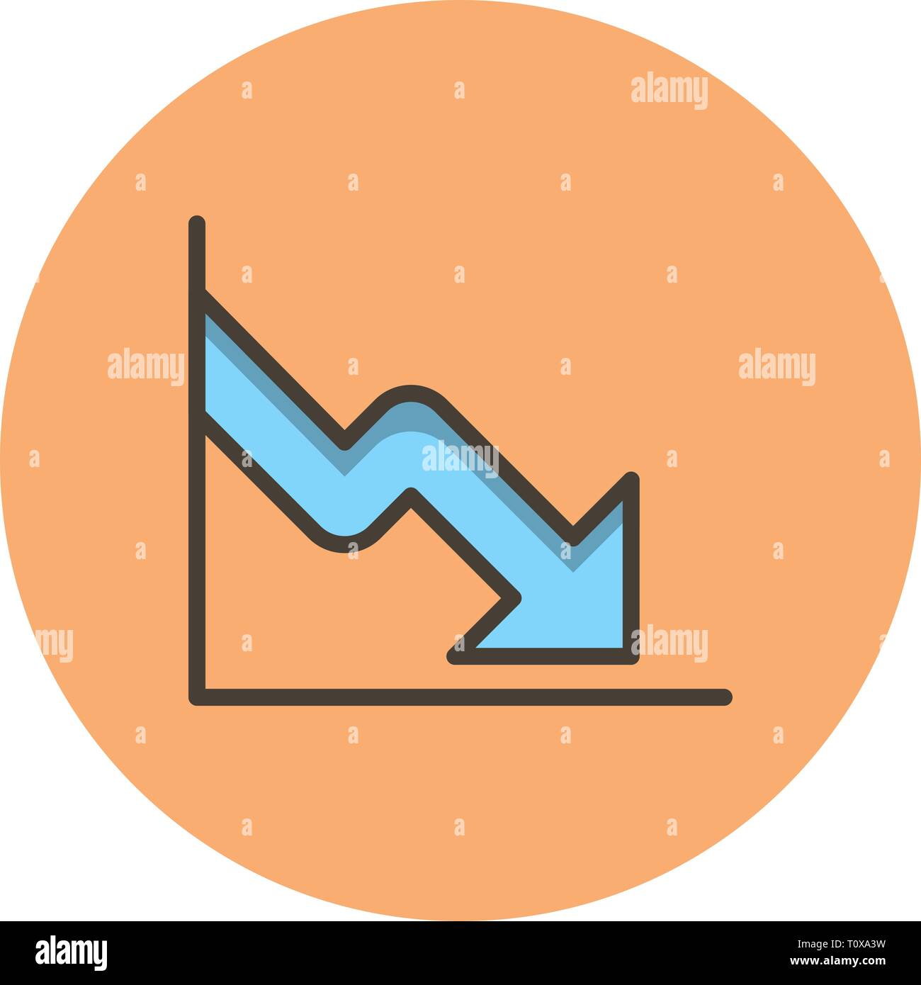 Illustration Business Fall Icon Stock Photo - Alamy