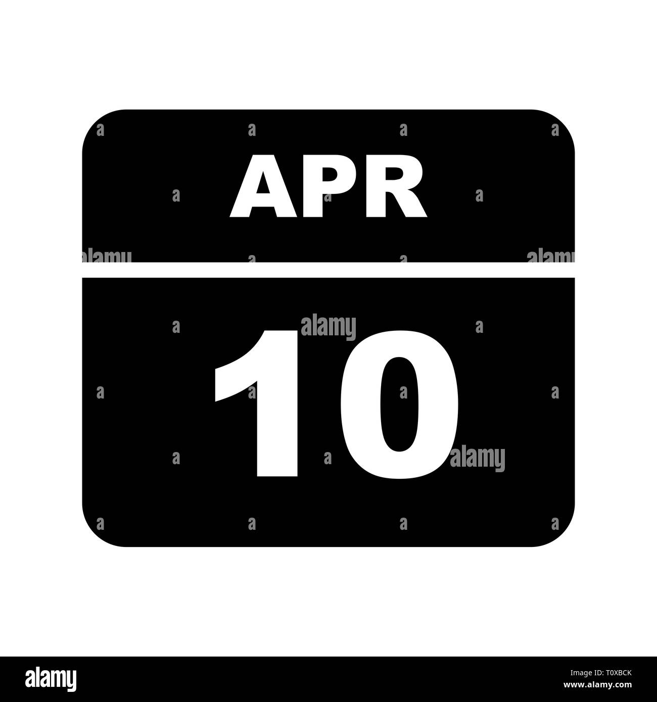 April 10 calendar date Cut Out Stock Images Pictures Alamy