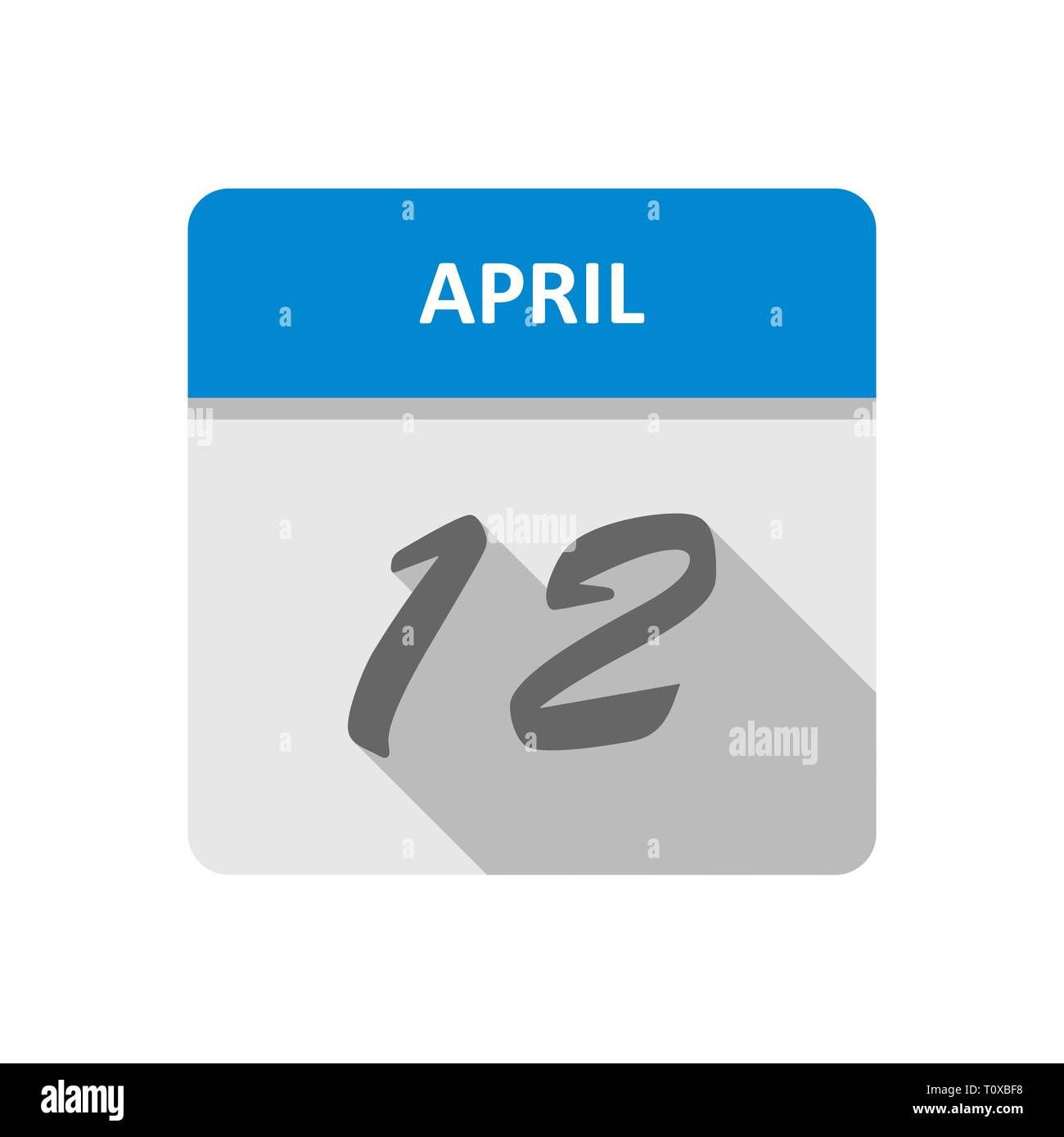 April 12th Date on a Single Day Calendar Stock Photo Alamy