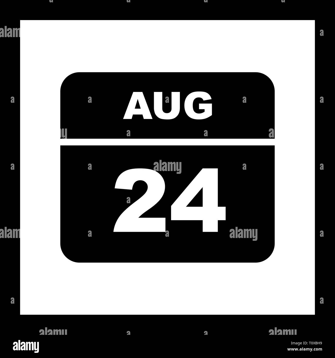 August 24th Date on a Single Day Calendar Stock Photo Alamy