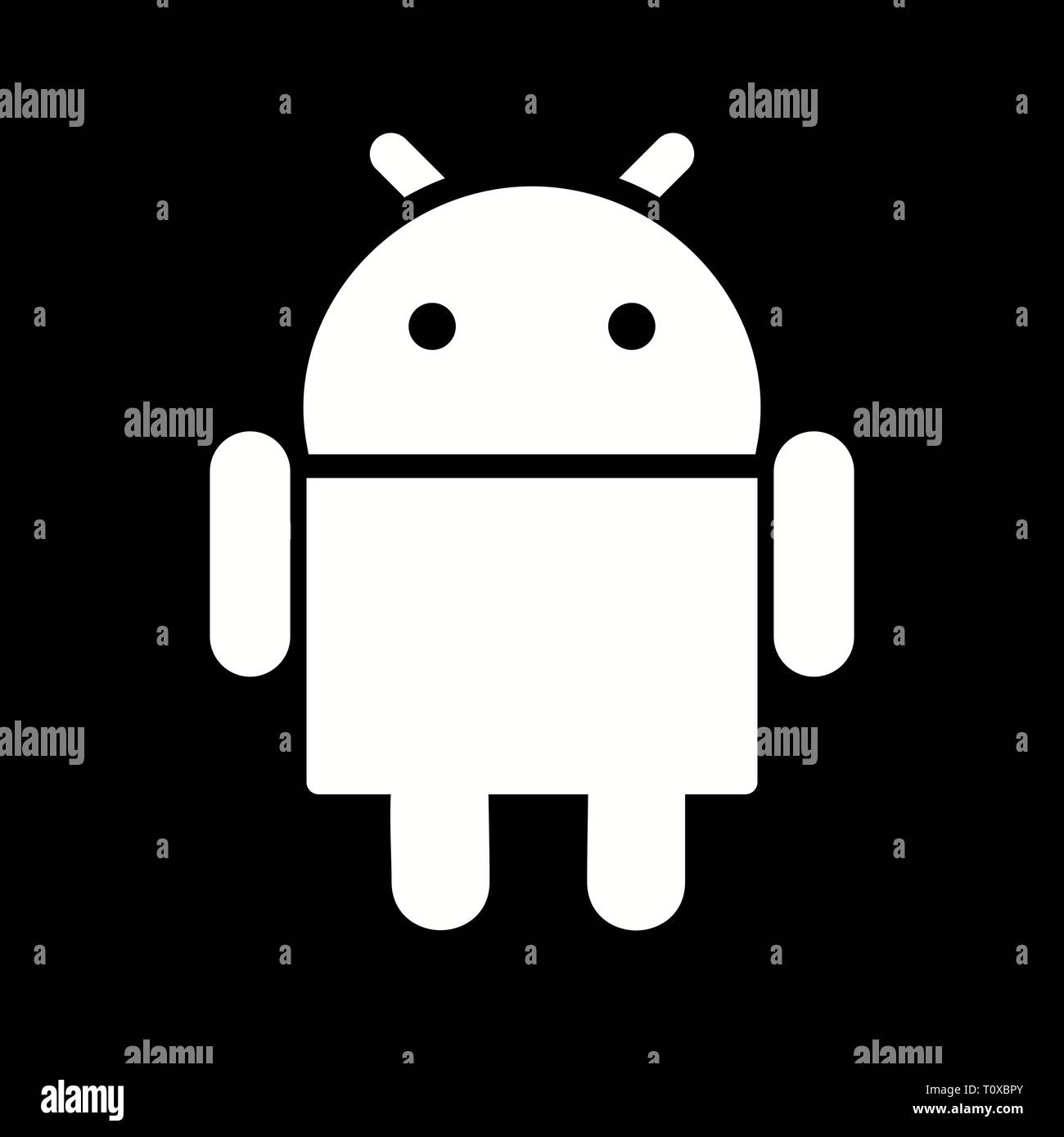Illustration Android Icon Stock Photo - Alamy