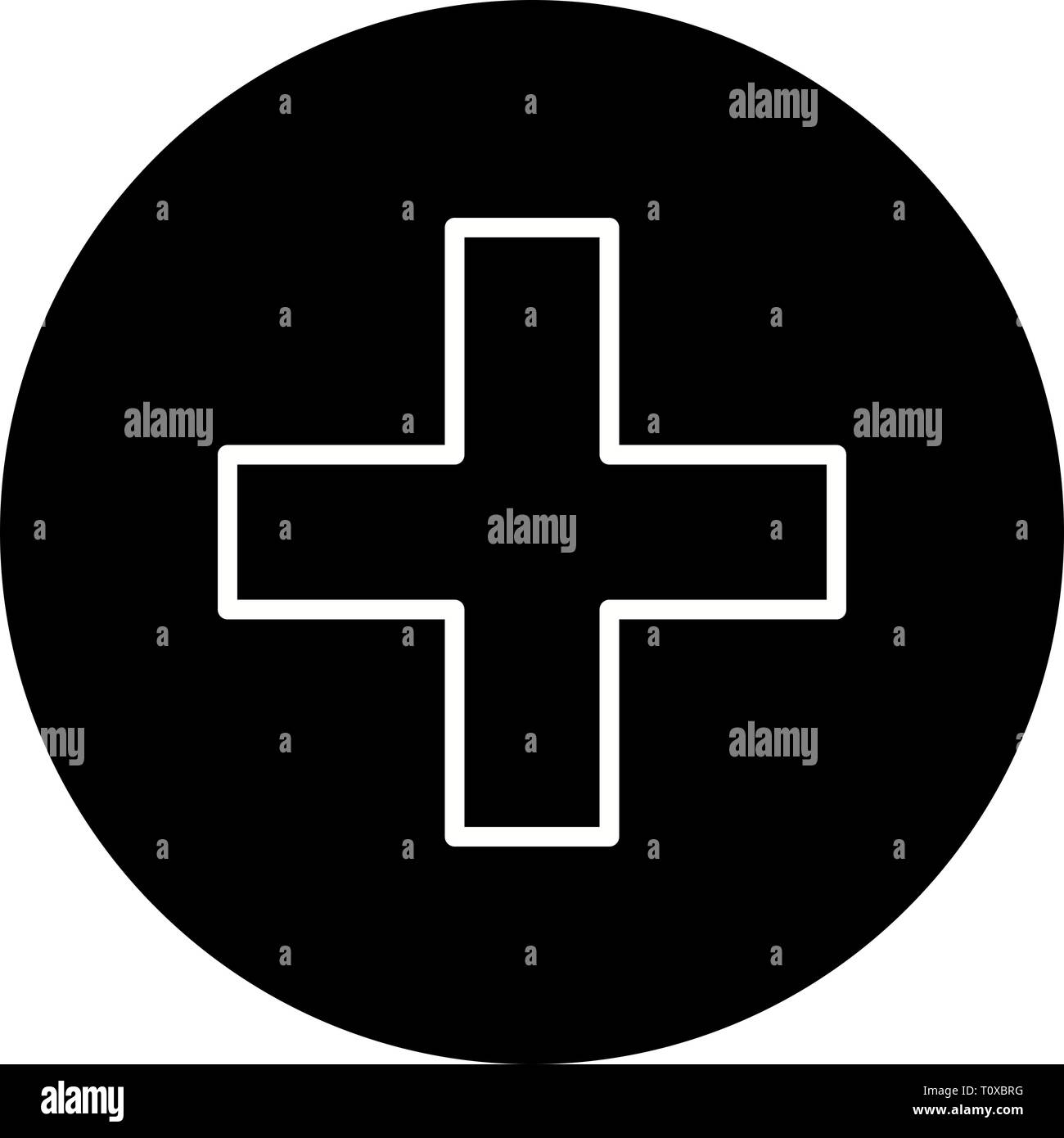 Illustration Plus Icon Stock Photo - Alamy