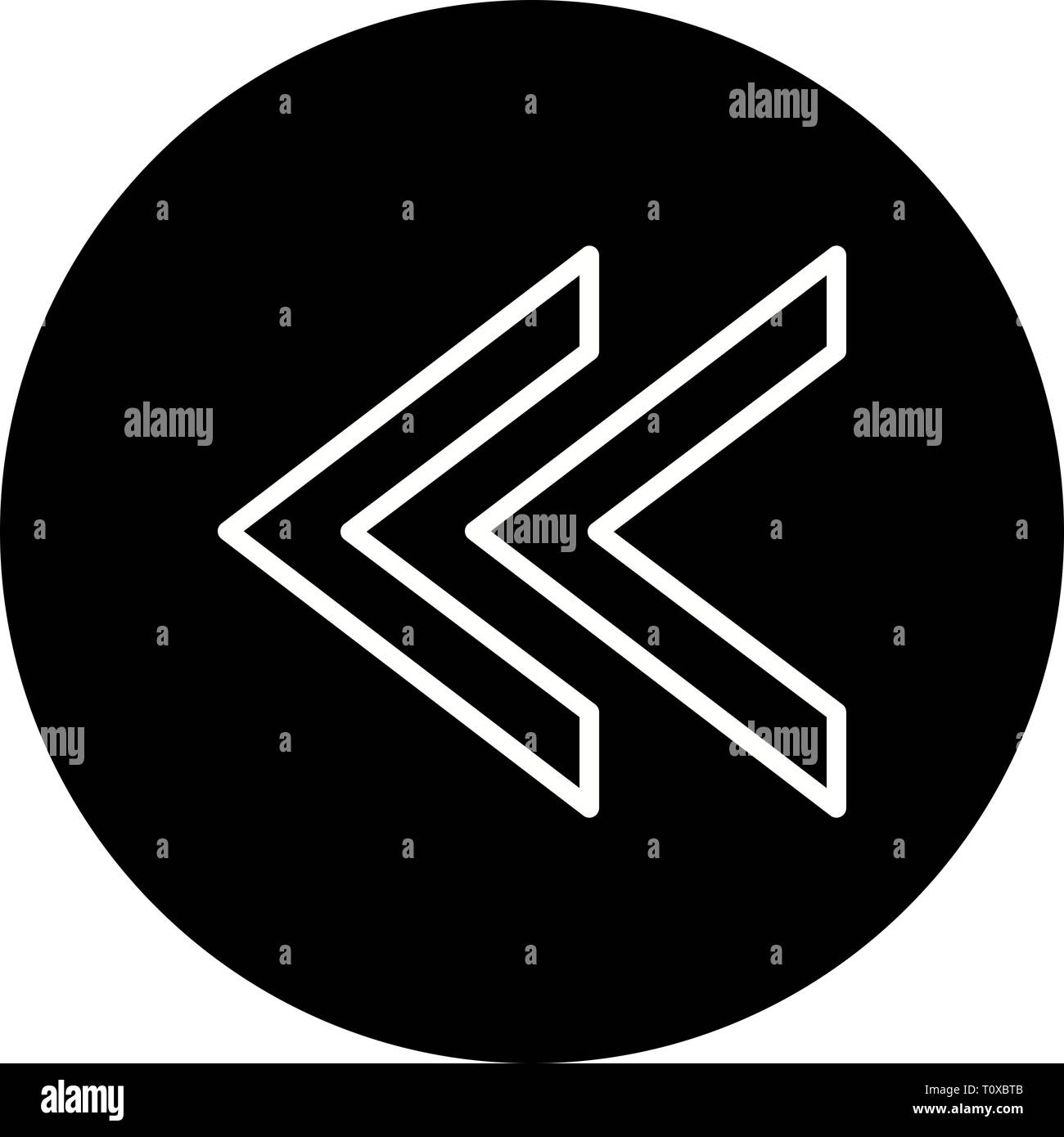 Illustration Previous Icon Stock Photo - Alamy