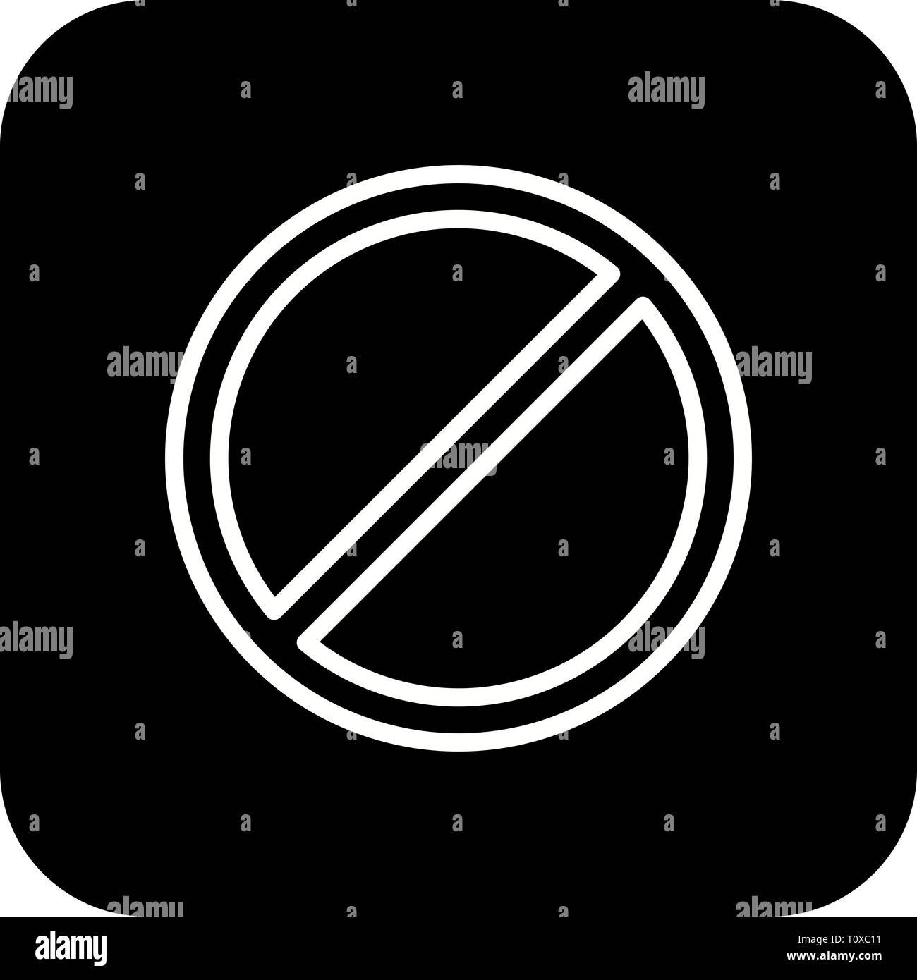 Illustration Forbidden Icon Stock Photo - Alamy