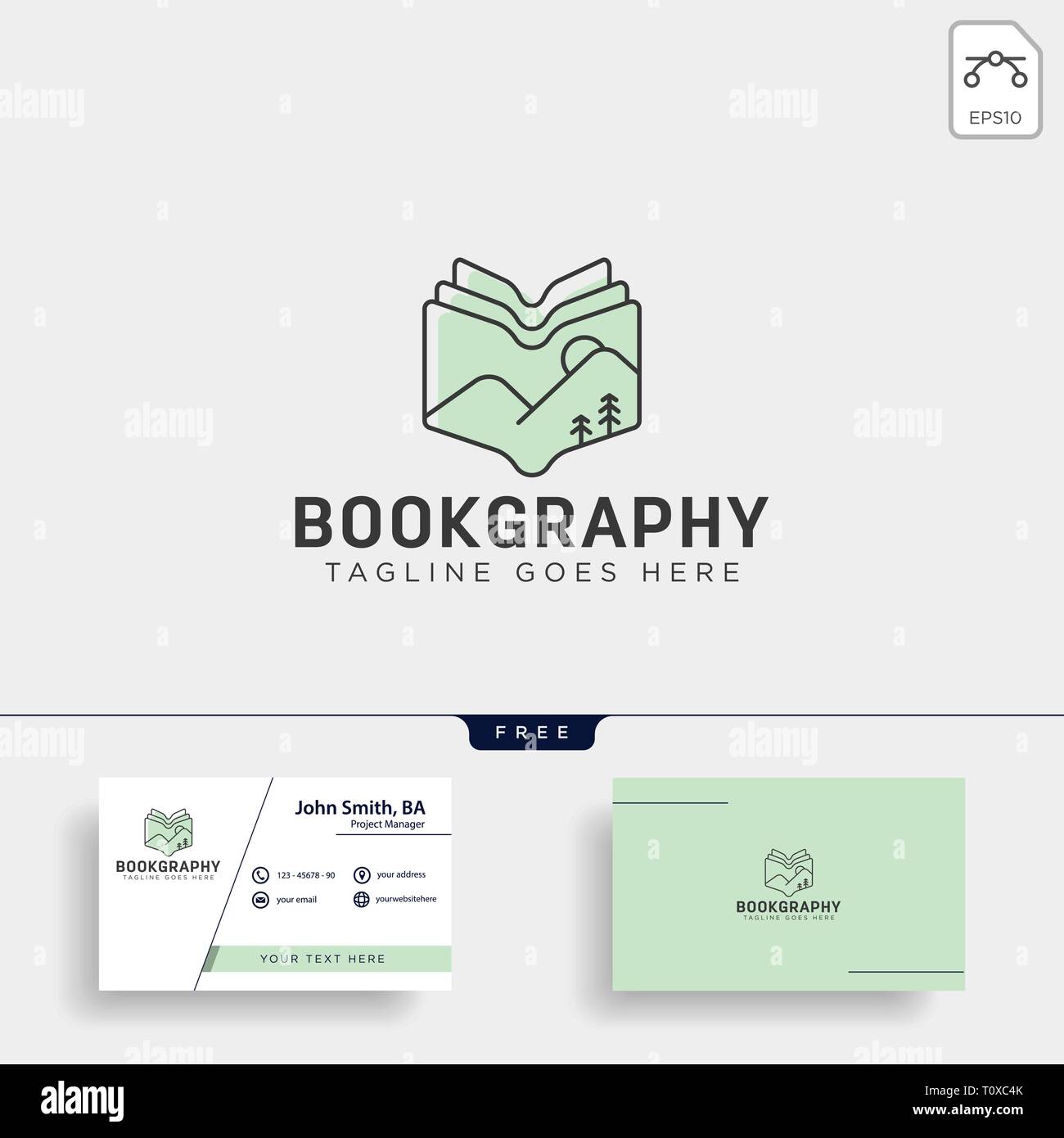 mountain book geography education logo template vector illustration icon element isolated - vector Stock Vector