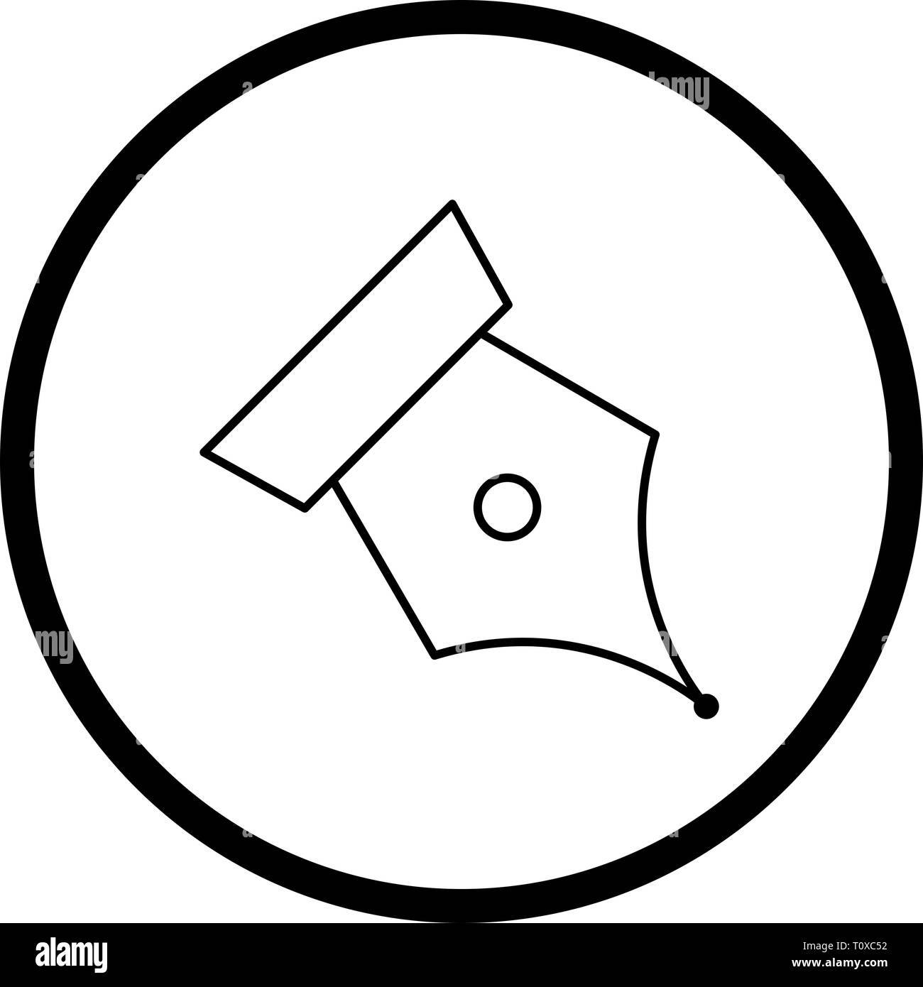 Illustration Nib Icon Stock Photo Alamy