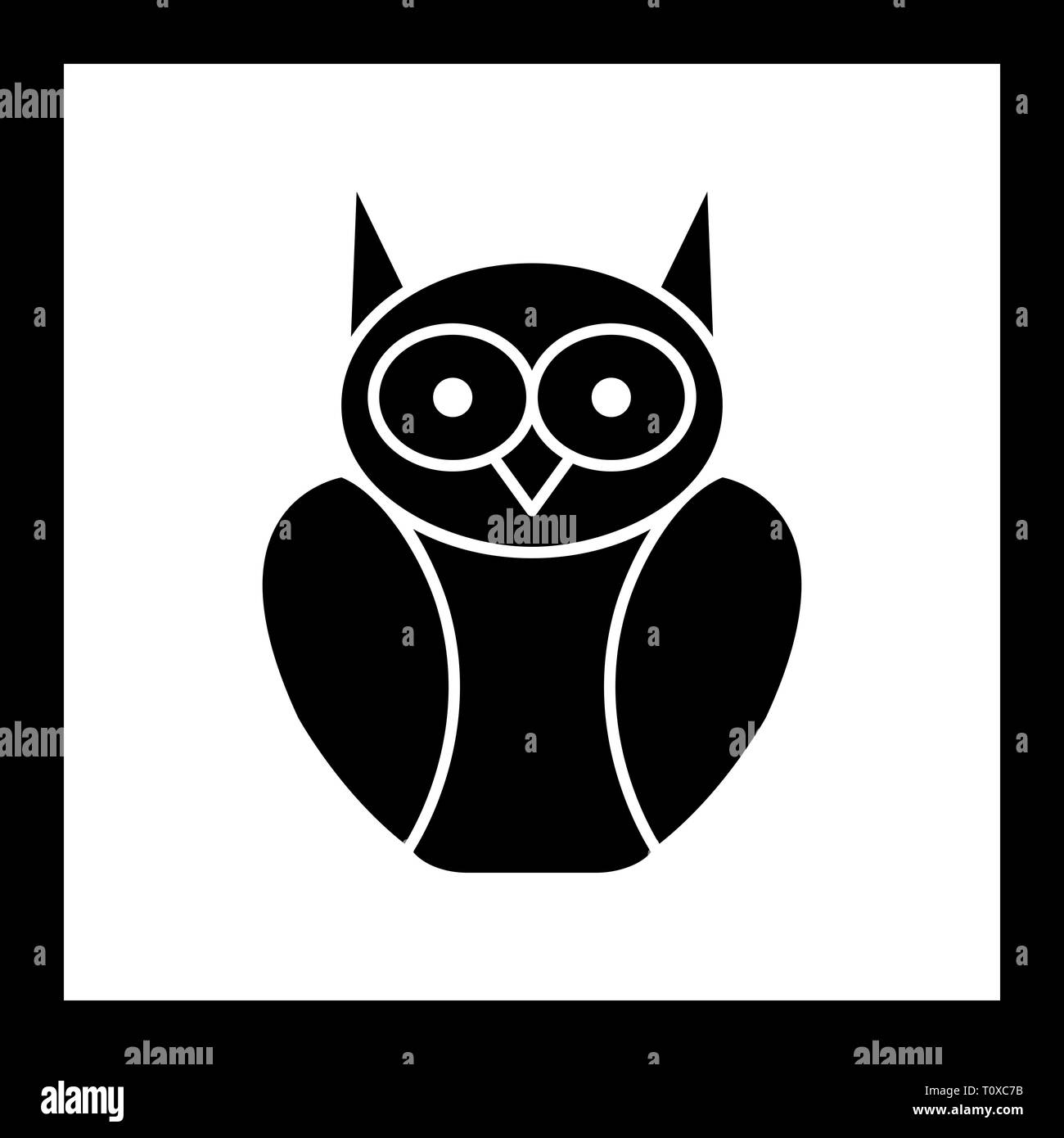 Illustration Graduate Owl Icon Stock Photo - Alamy