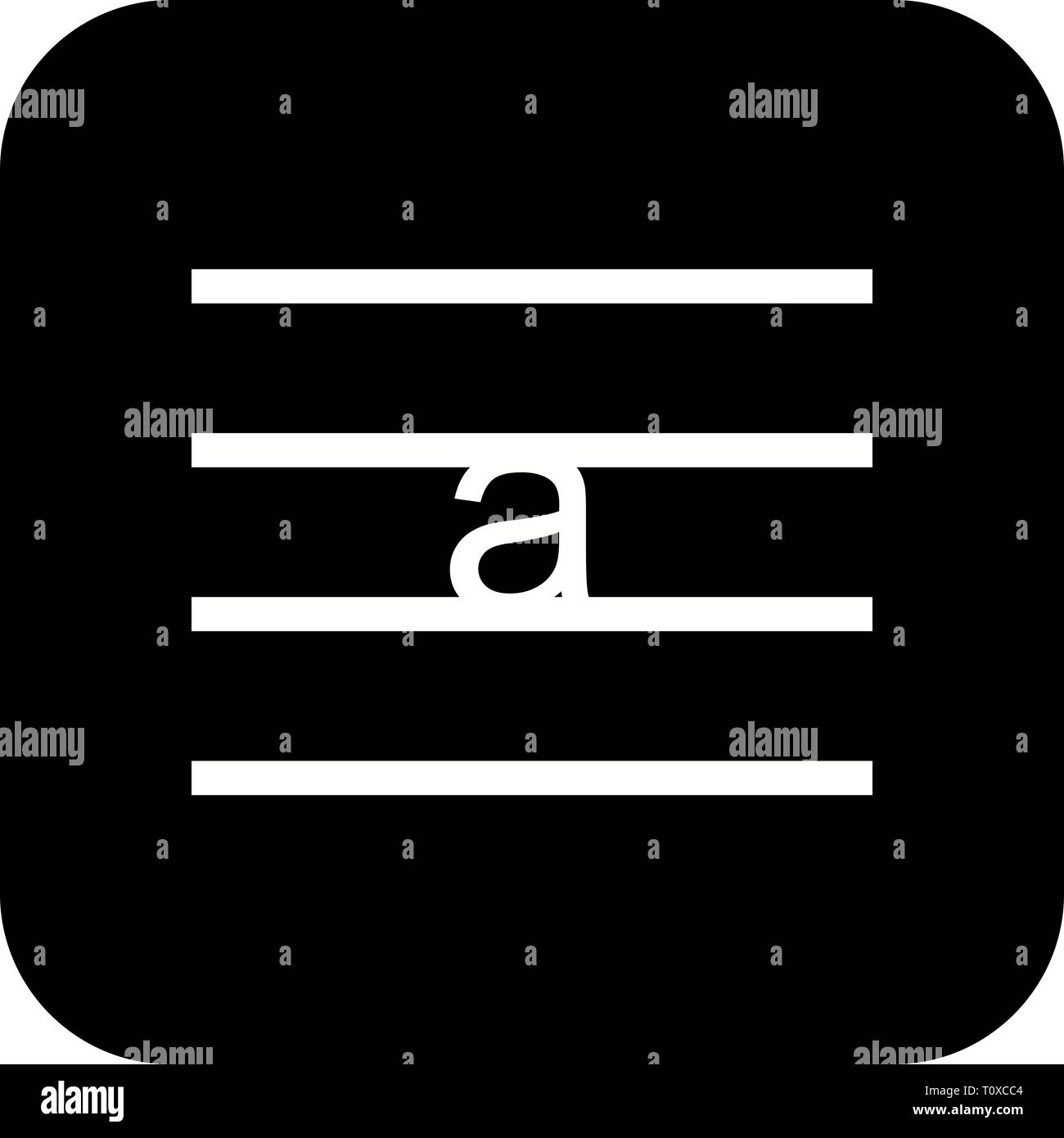 Illustration Lowercase Icon Stock Photo - Alamy