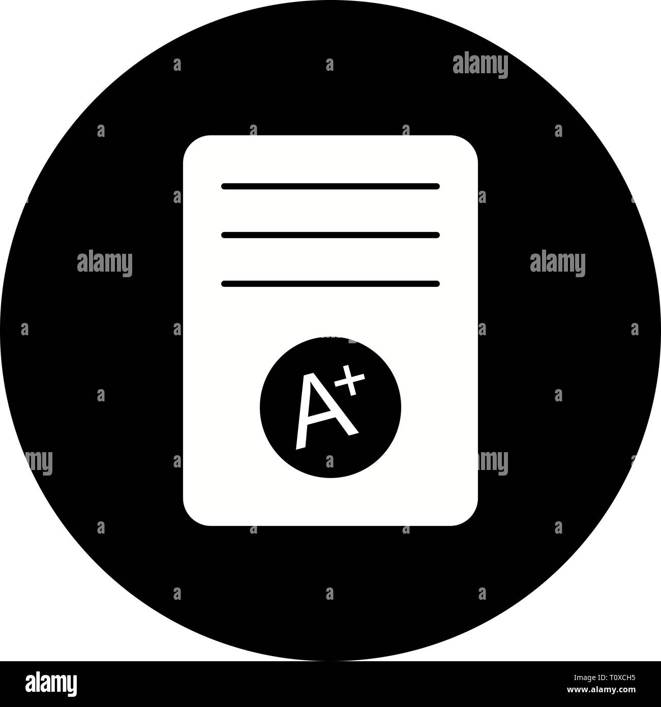 Illustration A+ Grade Icon Stock Photo - Alamy
