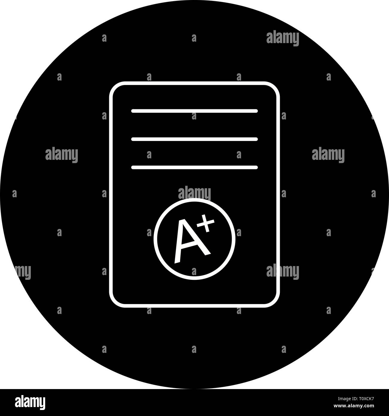 Illustration A+ Grade Icon Stock Photo - Alamy