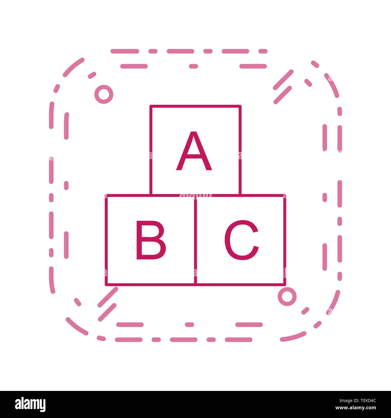 Illustration ABC Cubes Icon Stock Photo - Alamy