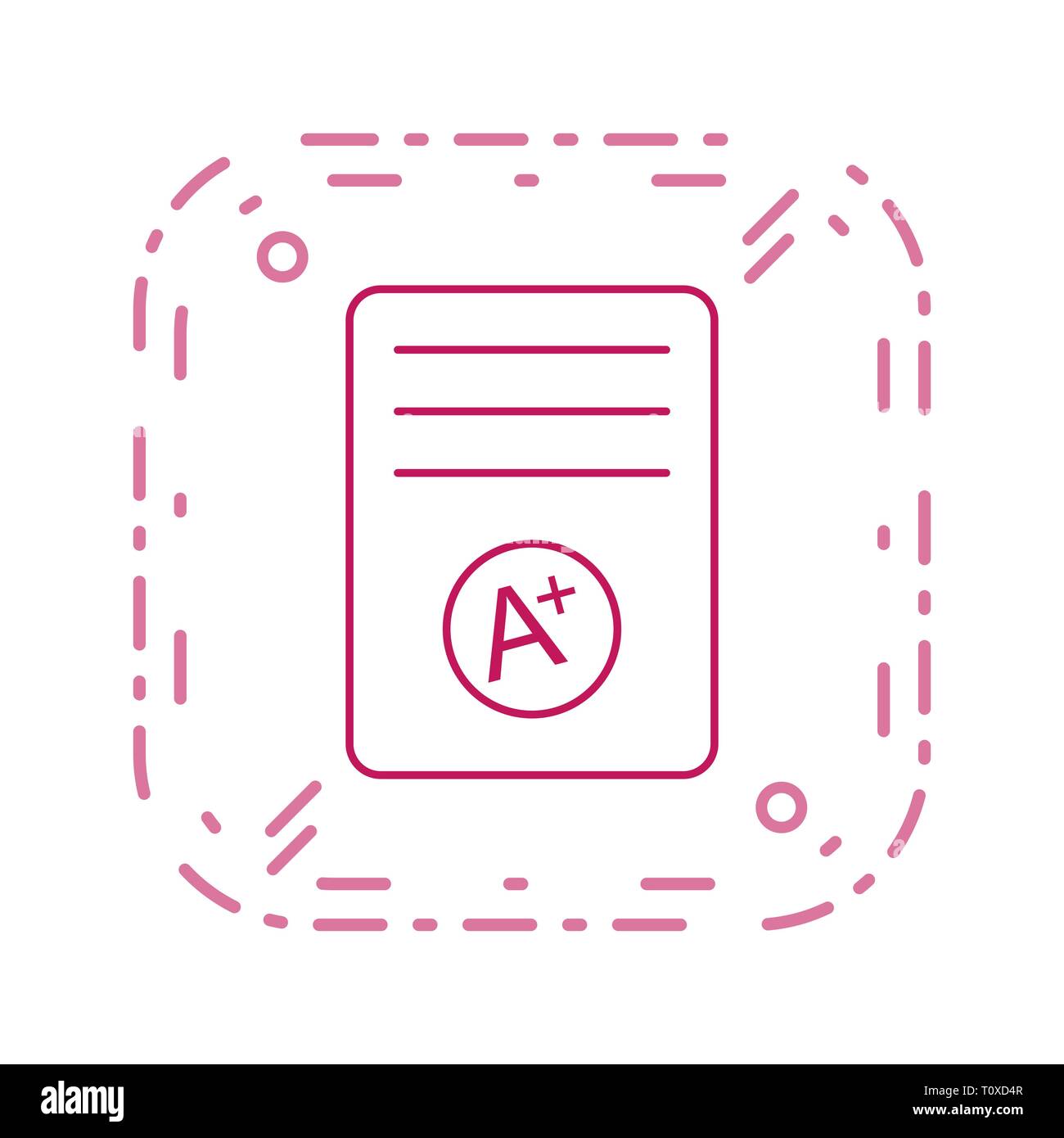 Illustration A+ Grade Icon Stock Photo - Alamy
