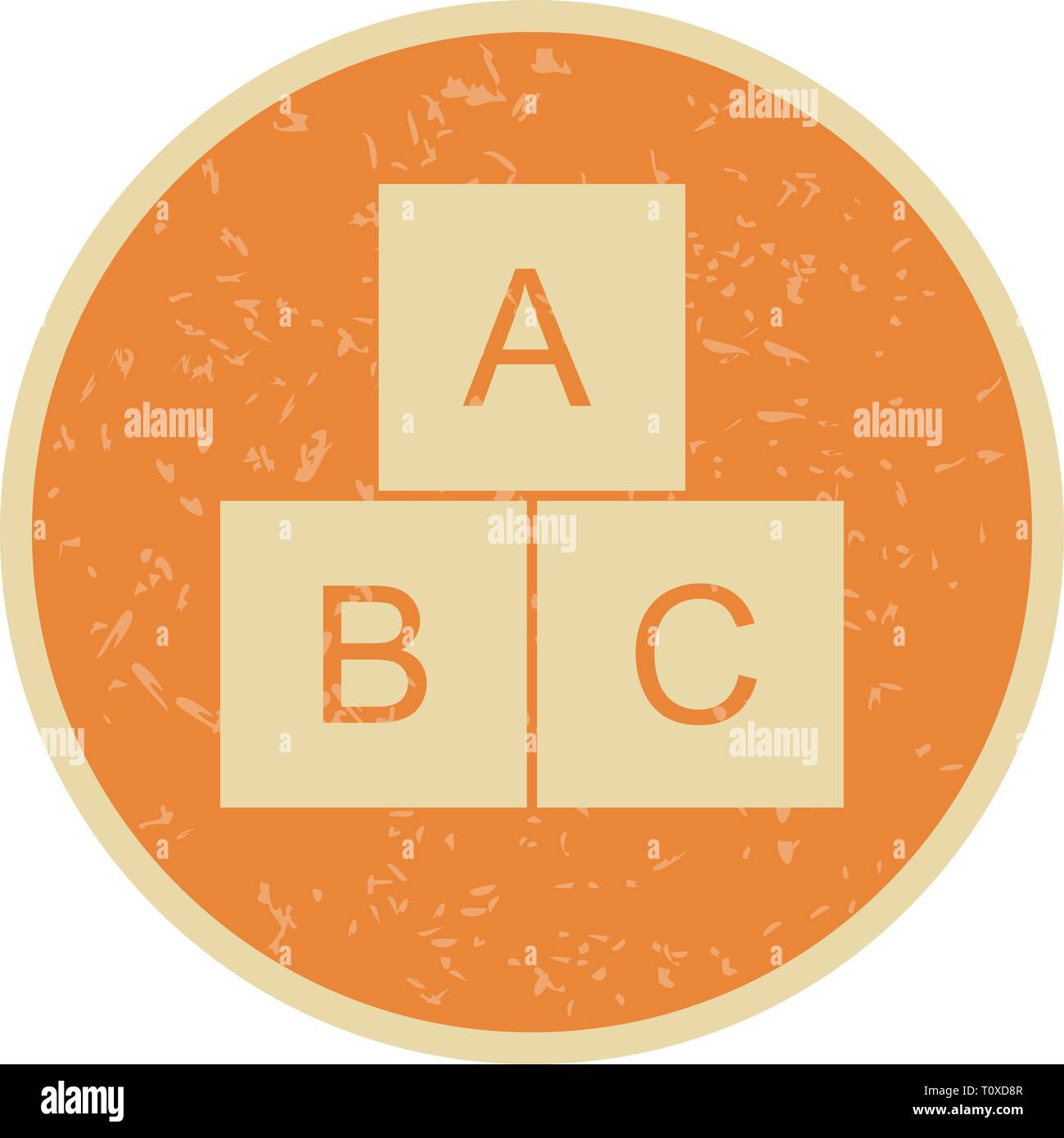 Illustration ABC Cubes Icon Stock Photo - Alamy