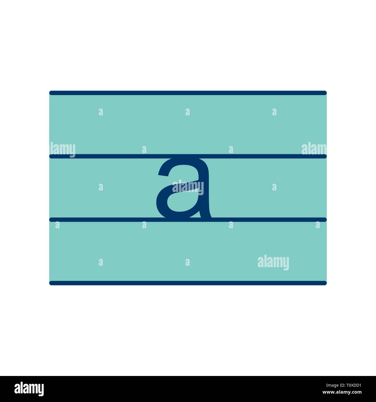 Illustration Lowercase Icon Stock Photo - Alamy
