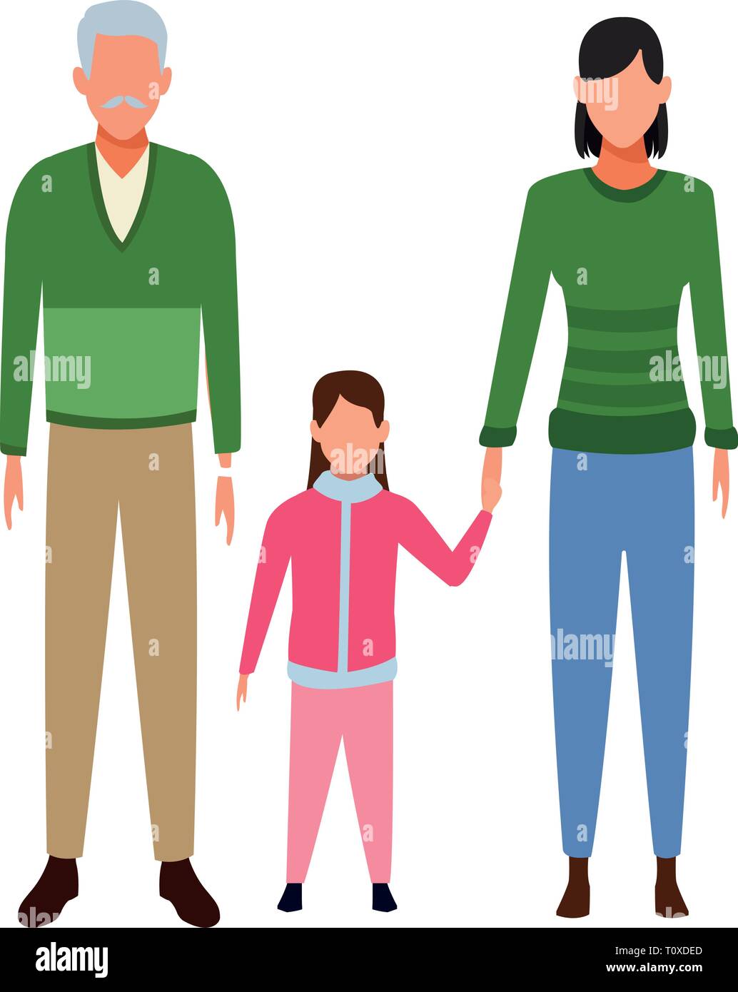old man woman and child avatar Stock Vector Image & Art - Alamy