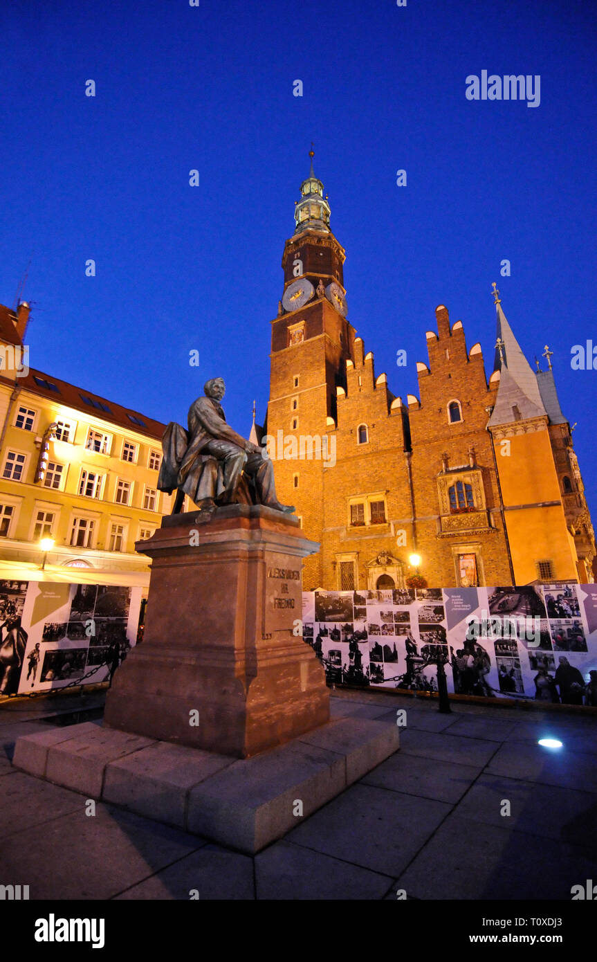 Wroclaw Old Town Hall (west elevation), Poland Stock Photo