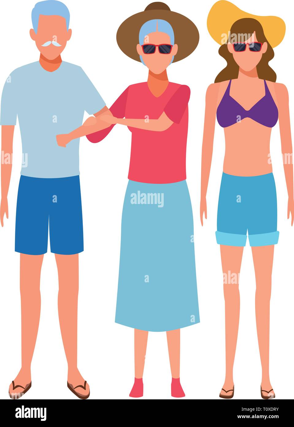 old couple and young woman avatar Stock Vector Image & Art - Alamy