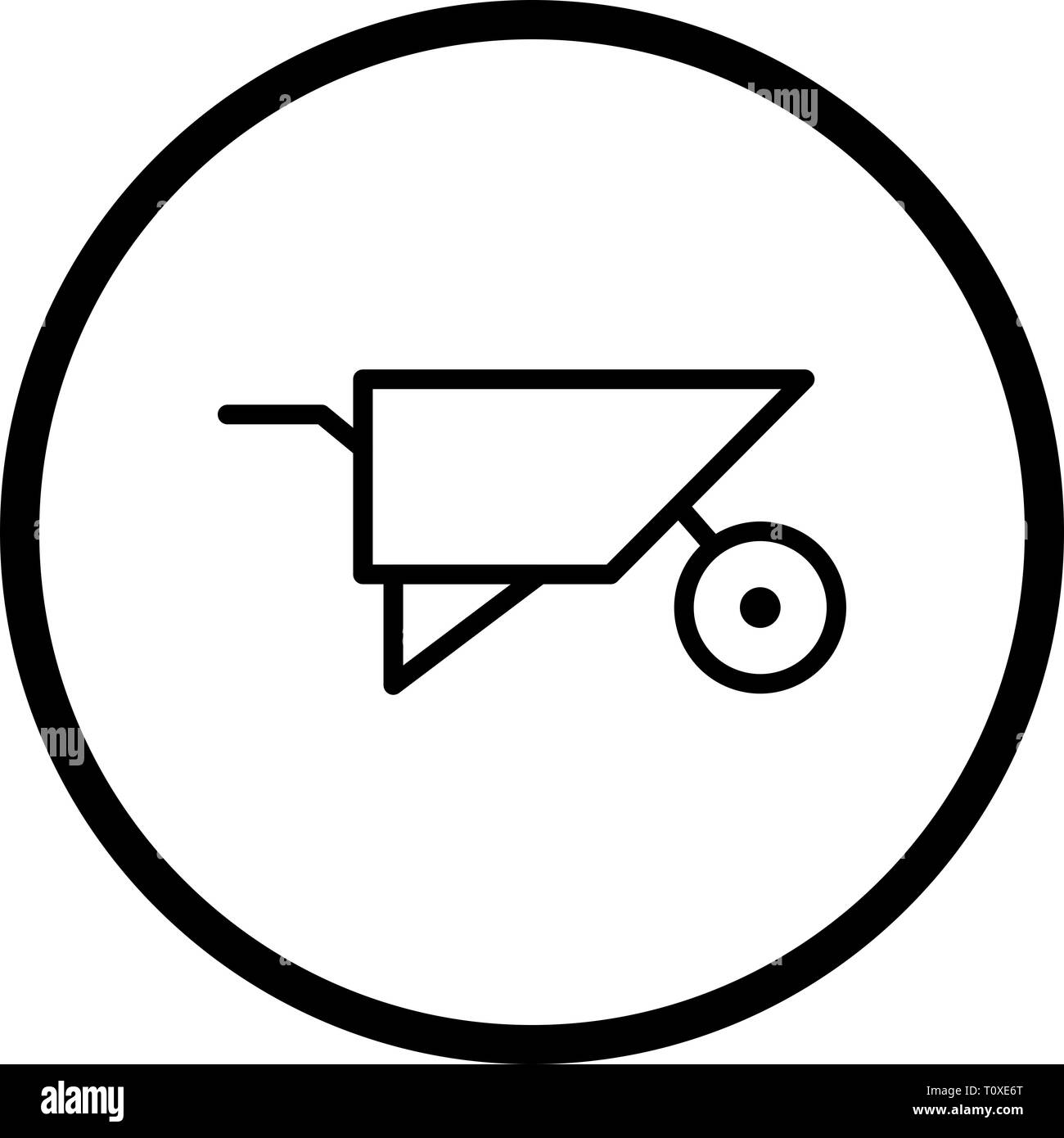 Illustration Wheelbarrow Icon Stock Photo Alamy