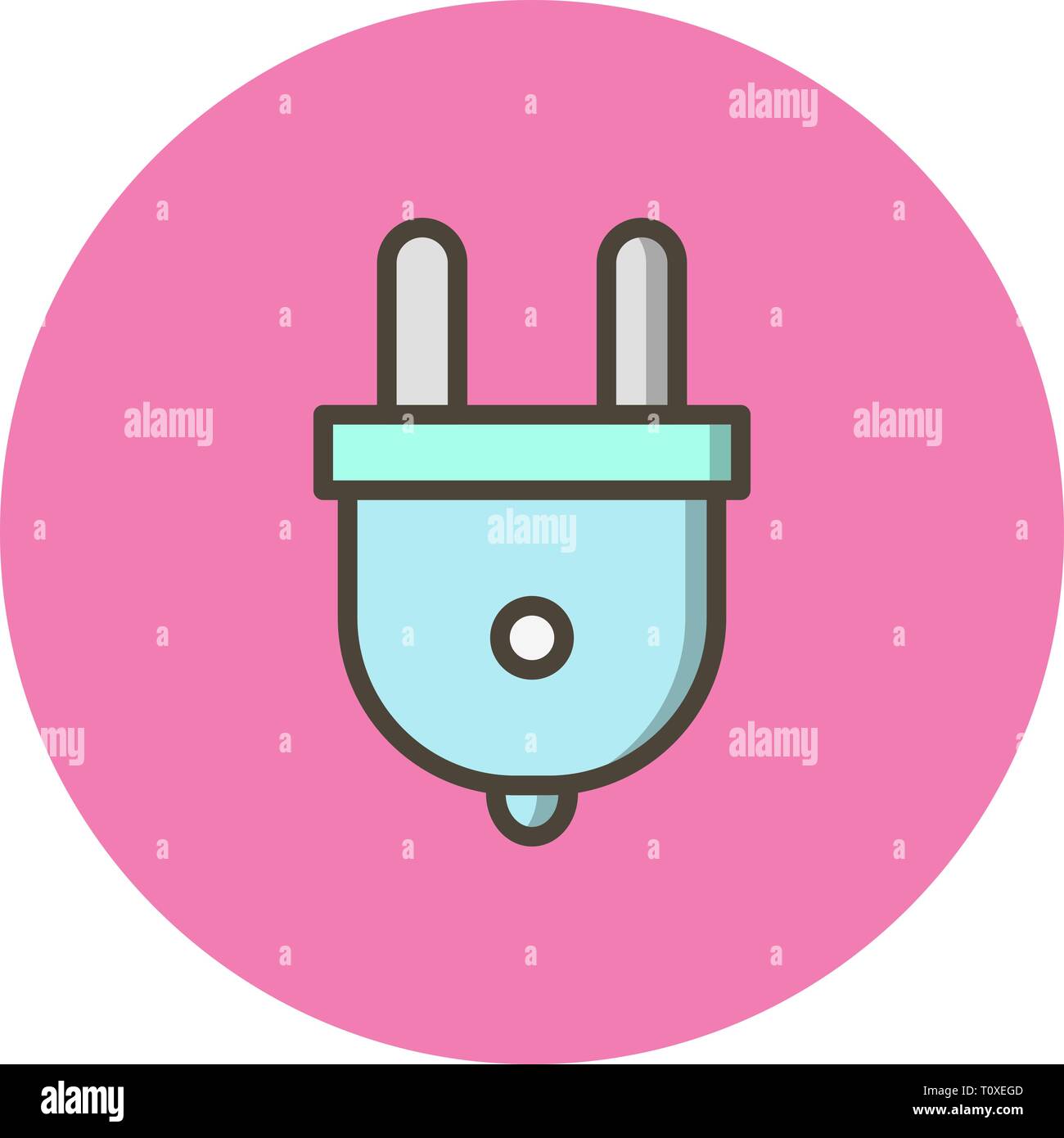 Illustration Plug Icon Stock Photo - Alamy