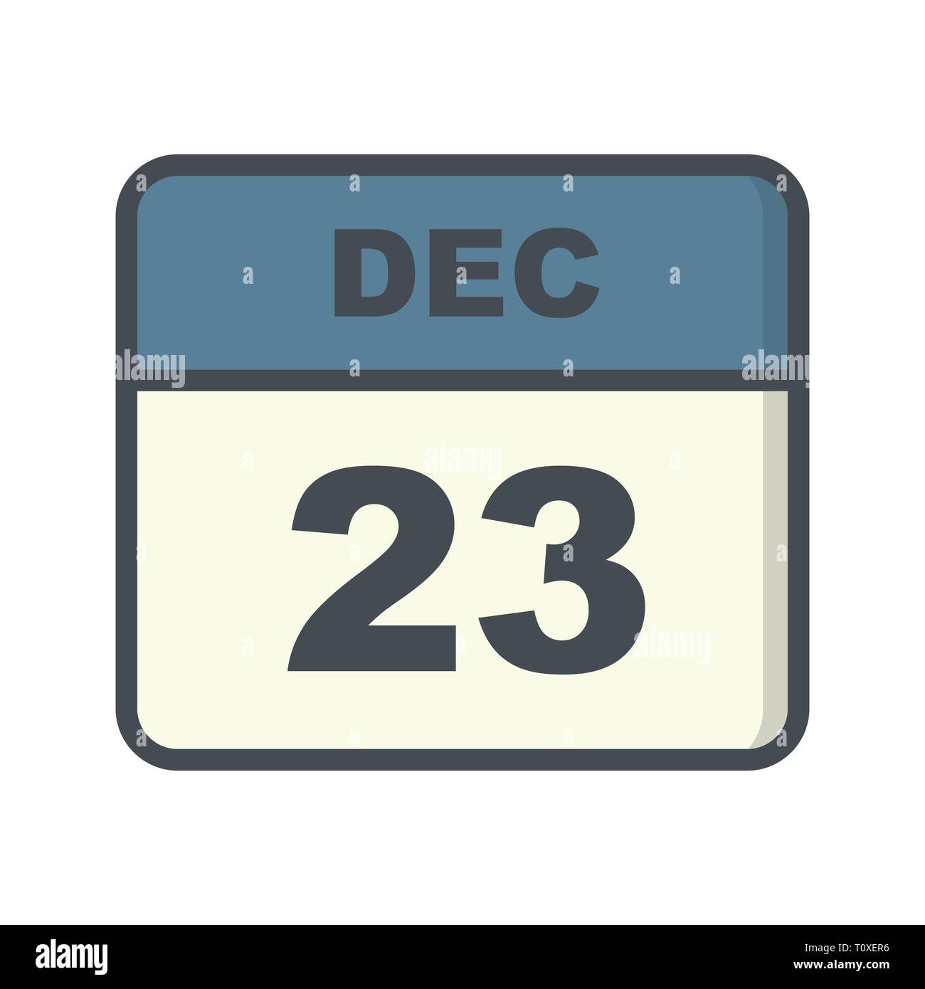 December 23rd Date on a Single Day Calendar Stock Photo - Alamy
