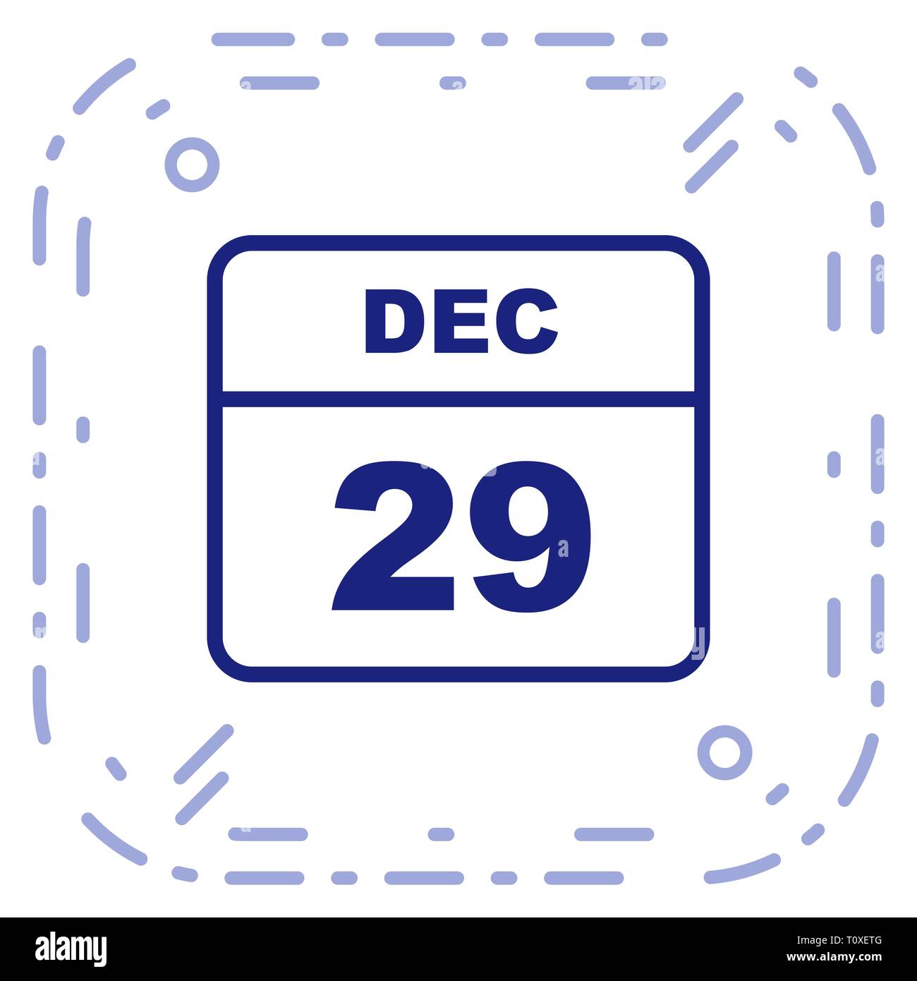 December 29th Date on a Single Day Calendar Stock Photo Alamy